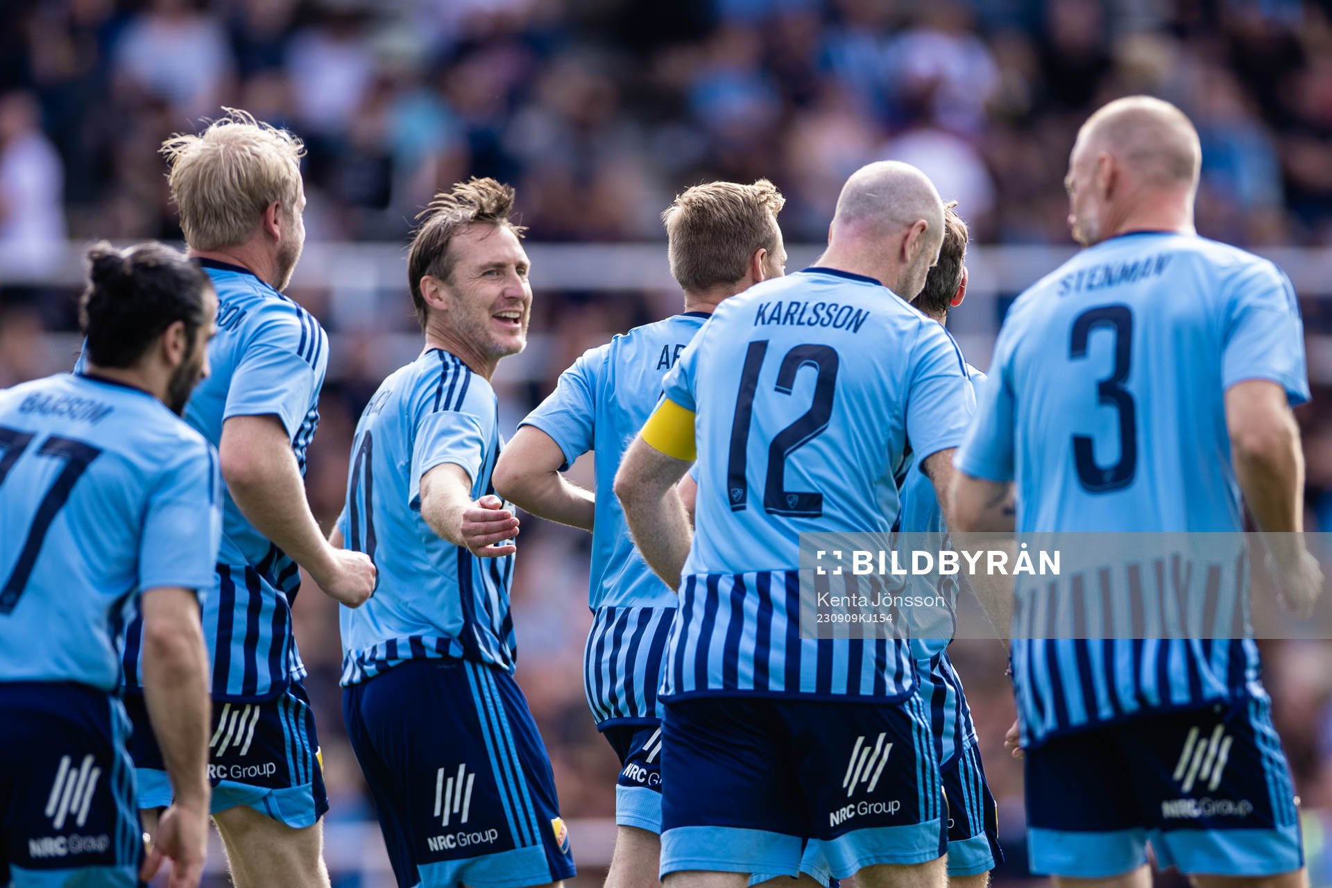 Djurgårdens Andreas Johansson jublar i en legendarmatch