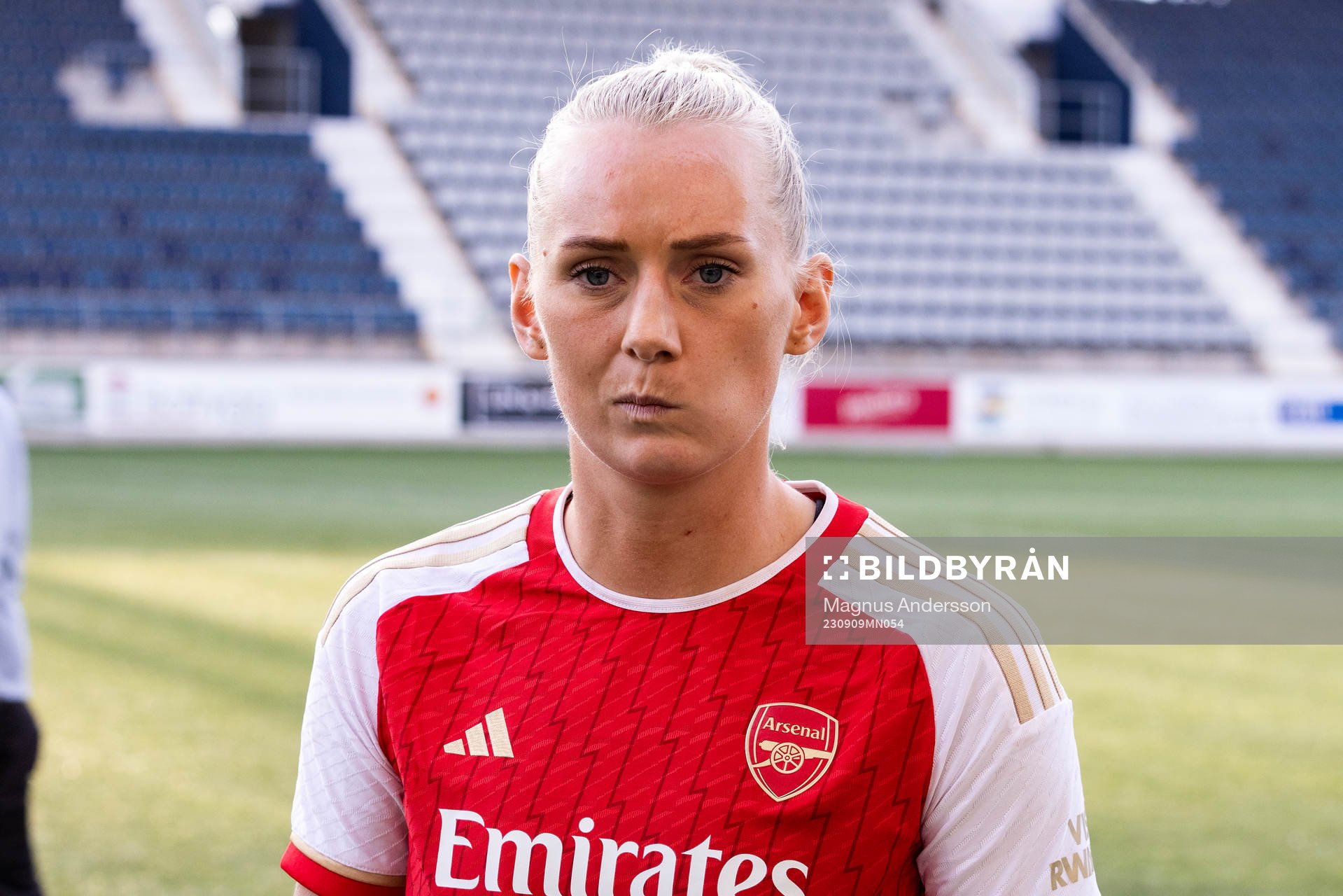 Stina Blackstenius of Arsenal looks dejected
