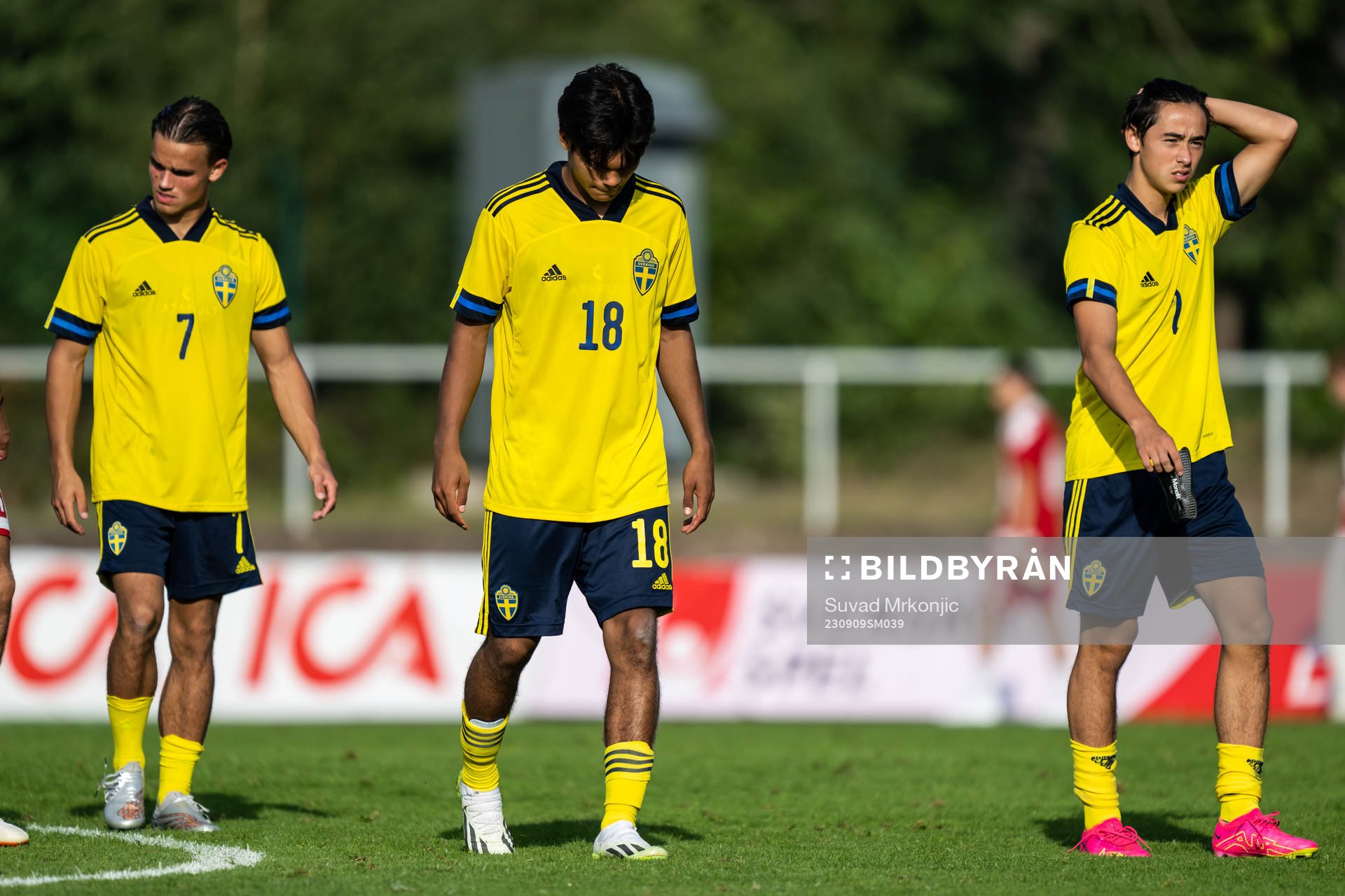 Simon Sjöholm, Noel Sernelius and Neo Lindén of Sweden