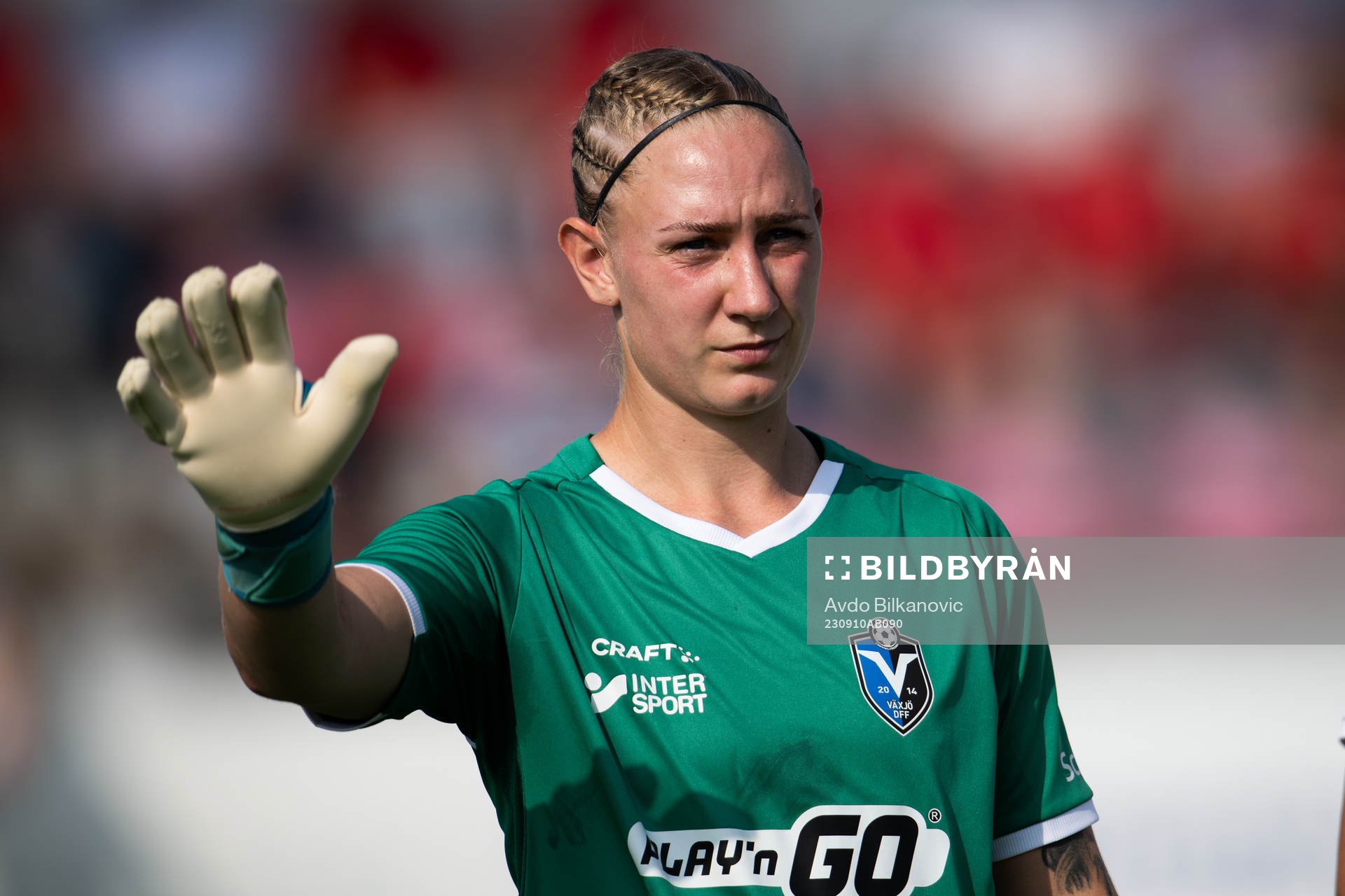 Växjö DFFs målvakt Louise Högrell Ledbetter