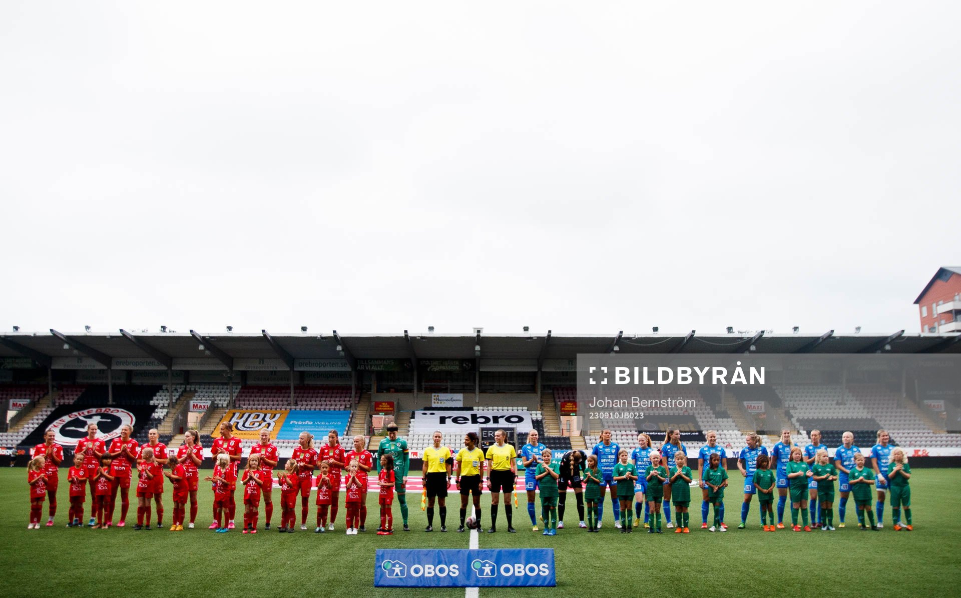OBOS Damallsvenskan logo och laguppställning
