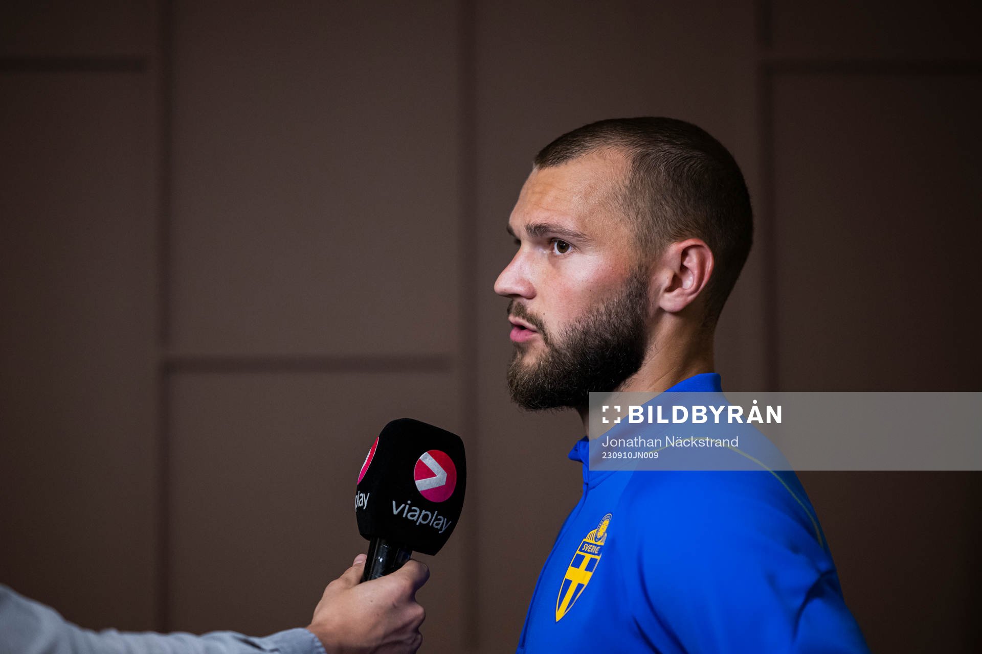 Jesper Karlström of the Swedish national football team at