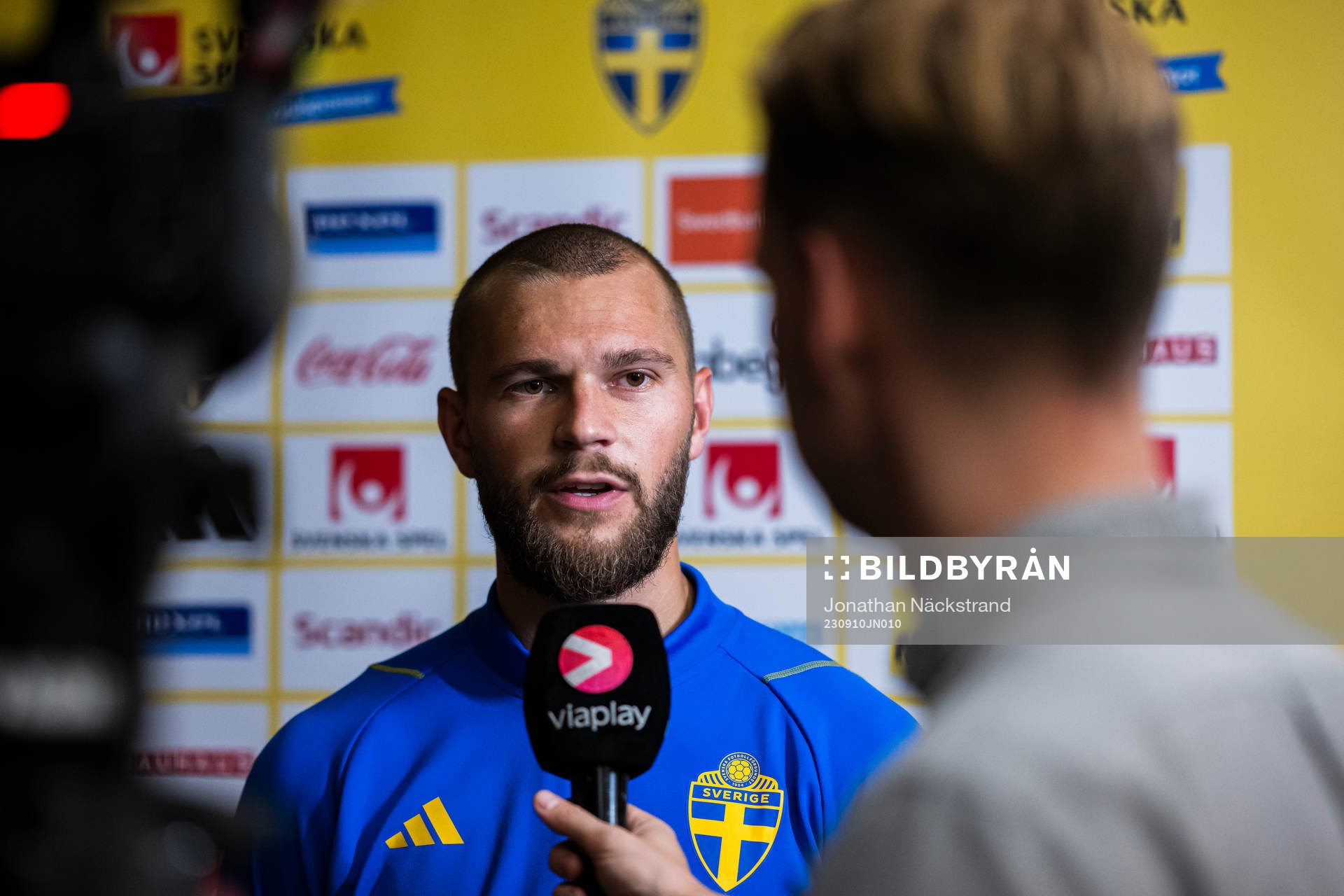Jesper Karlström of the Swedish national football team at