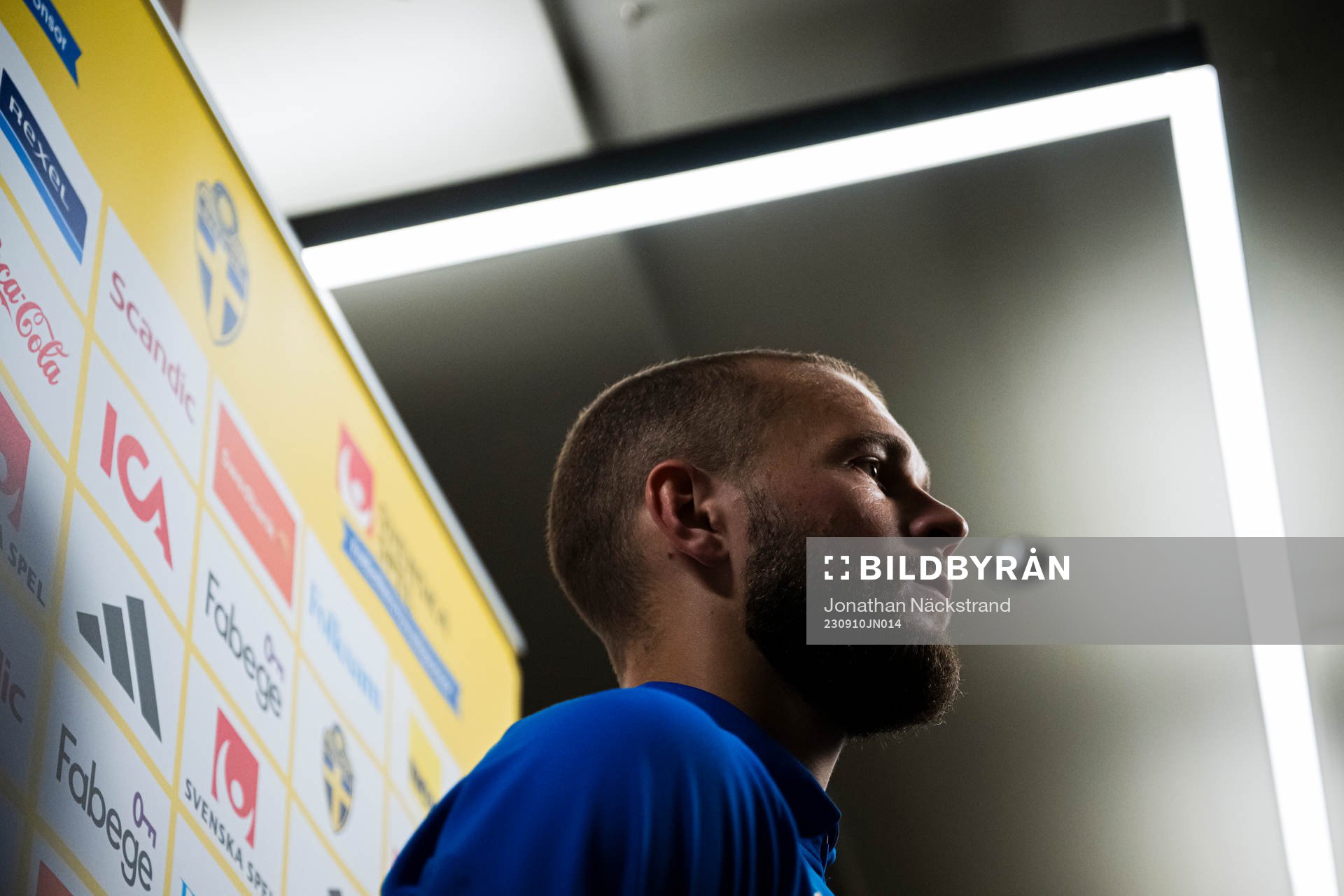 Jesper Karlström of the Swedish national football team at