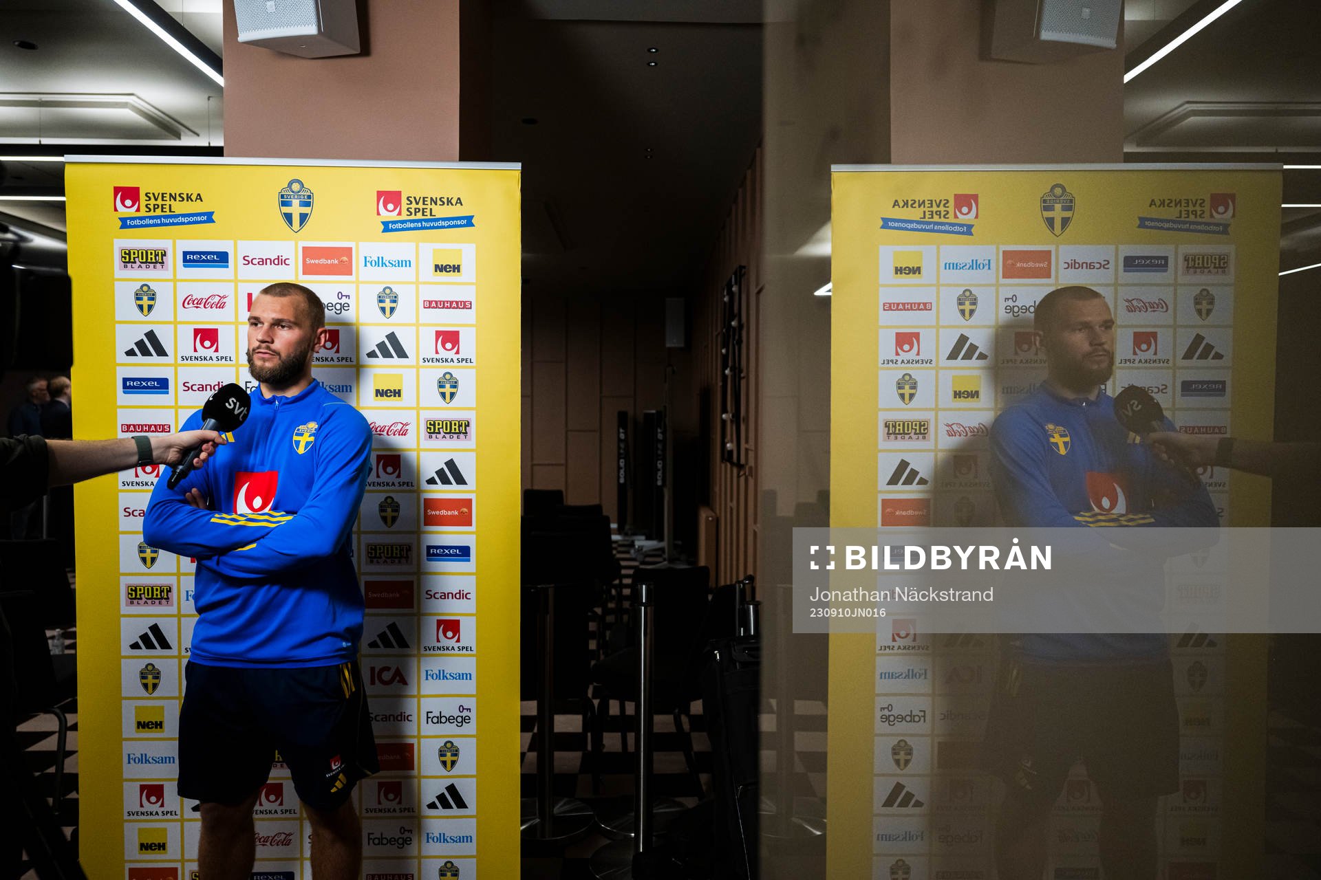 Jesper Karlström of the Swedish national football team at