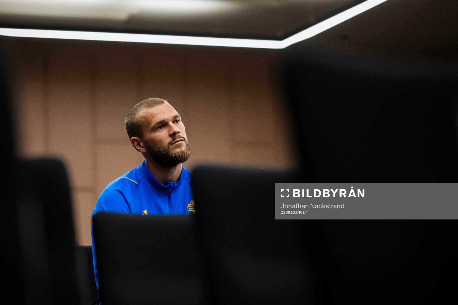 Jesper Karlström of the Swedish national football team at
