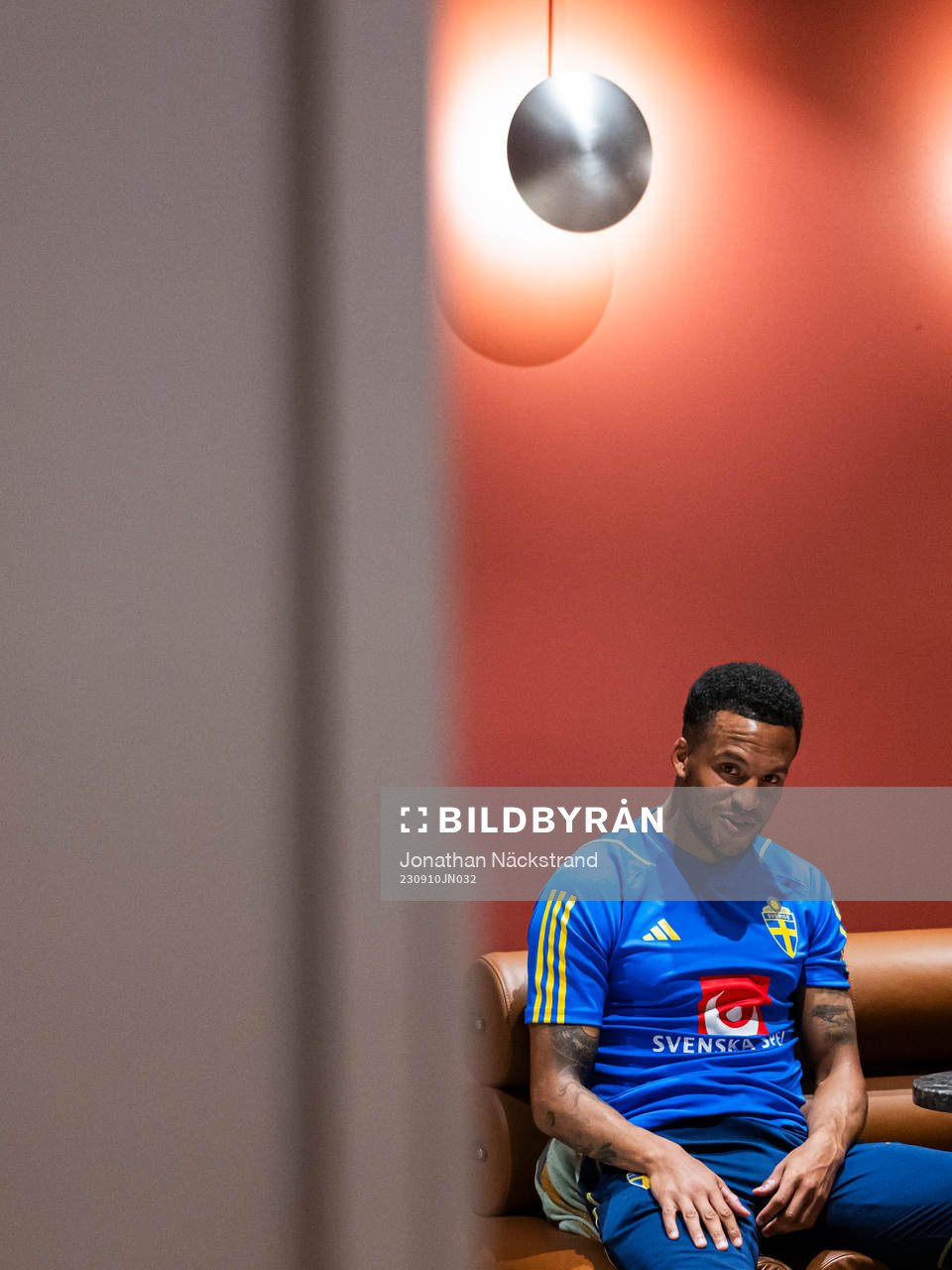 Martin Olsson of the Swedish national football team at a