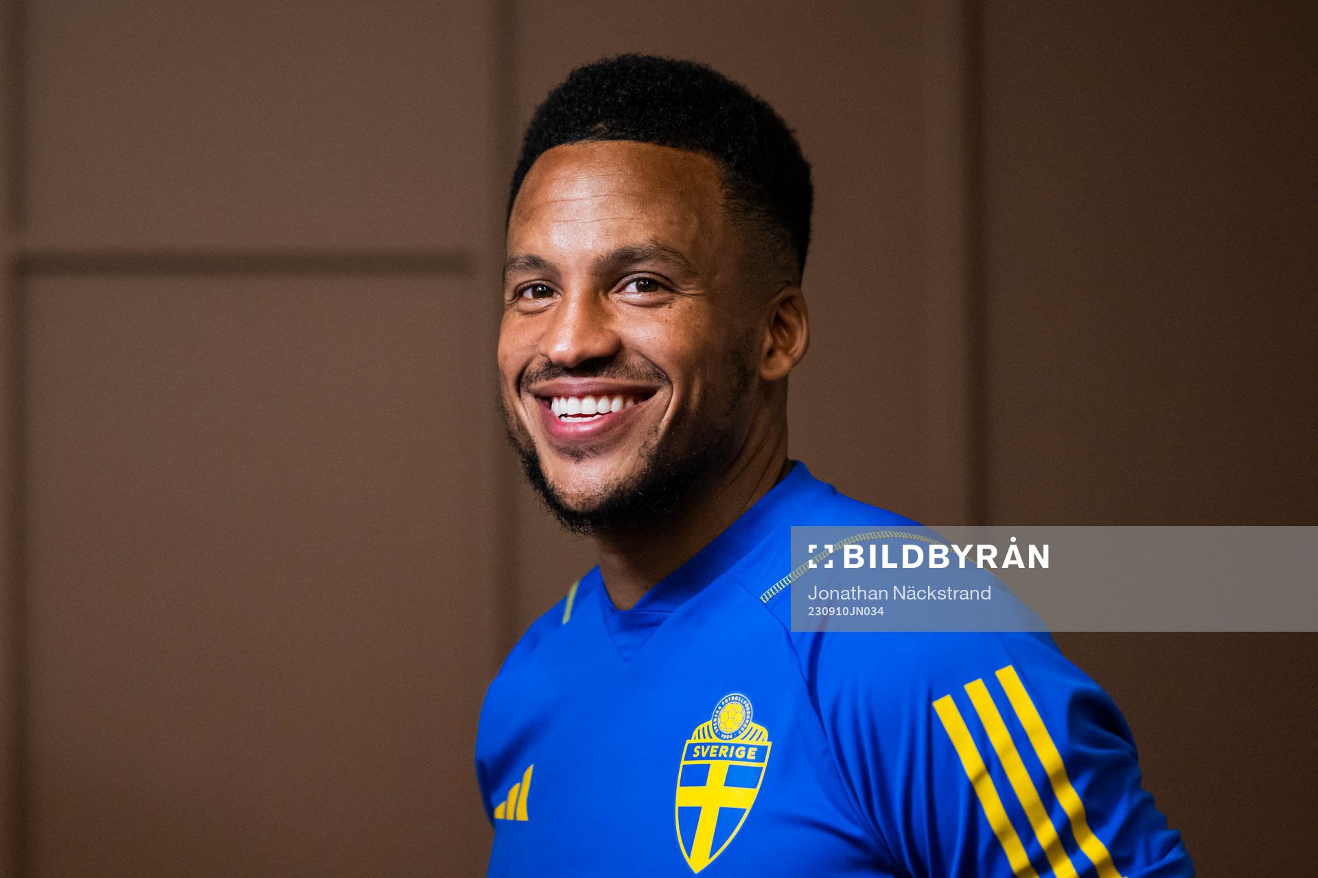 Martin Olsson of the Swedish national football team at a