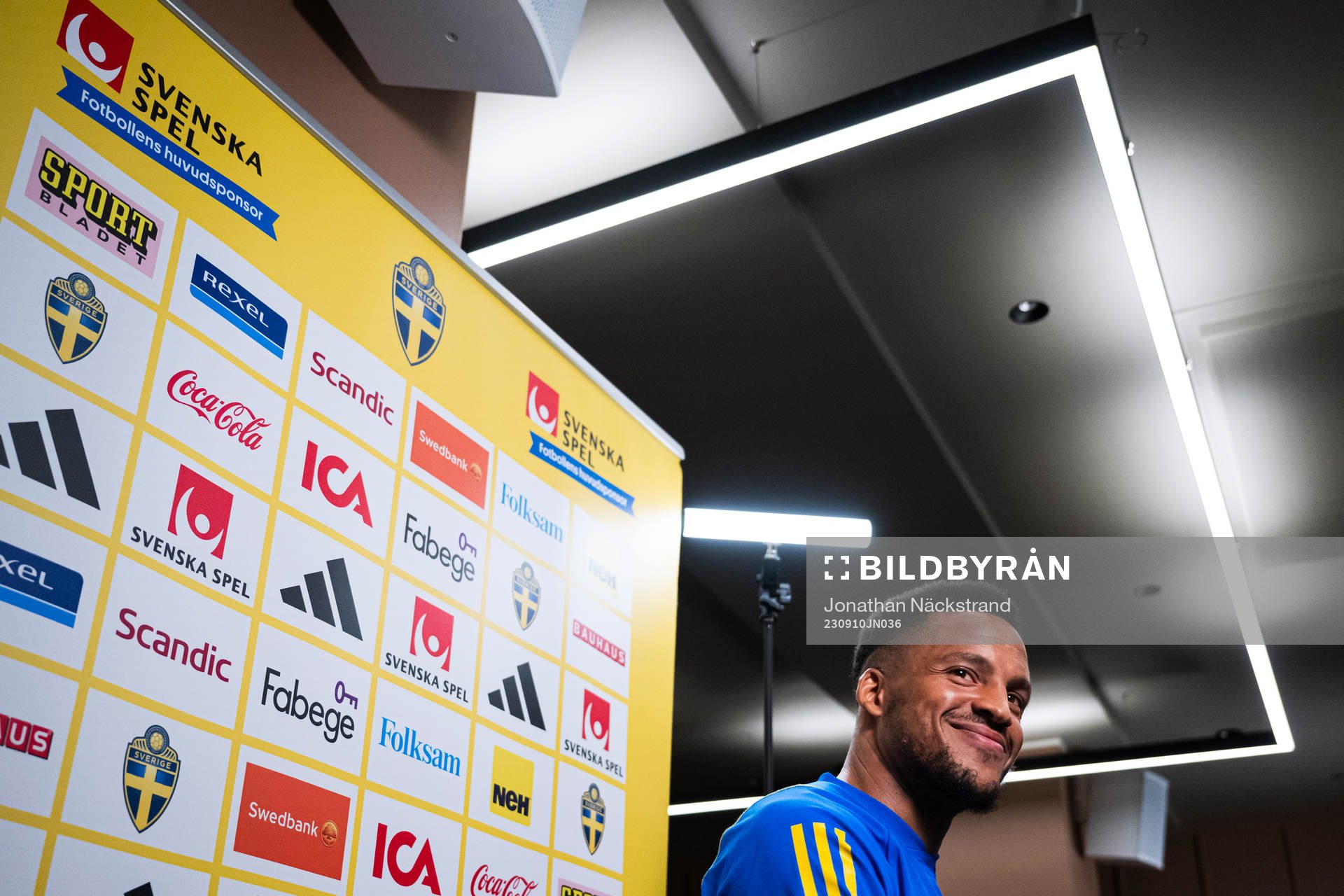 Martin Olsson of the Swedish national football team at a