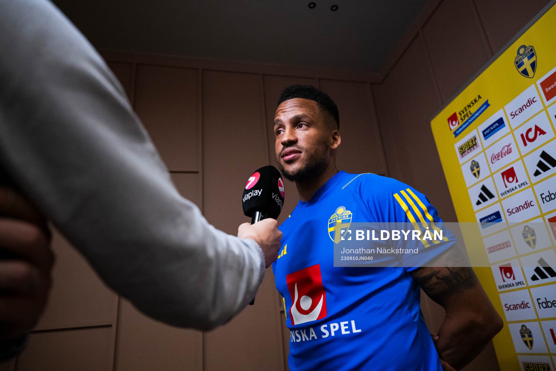 Martin Olsson of the Swedish national football team at a