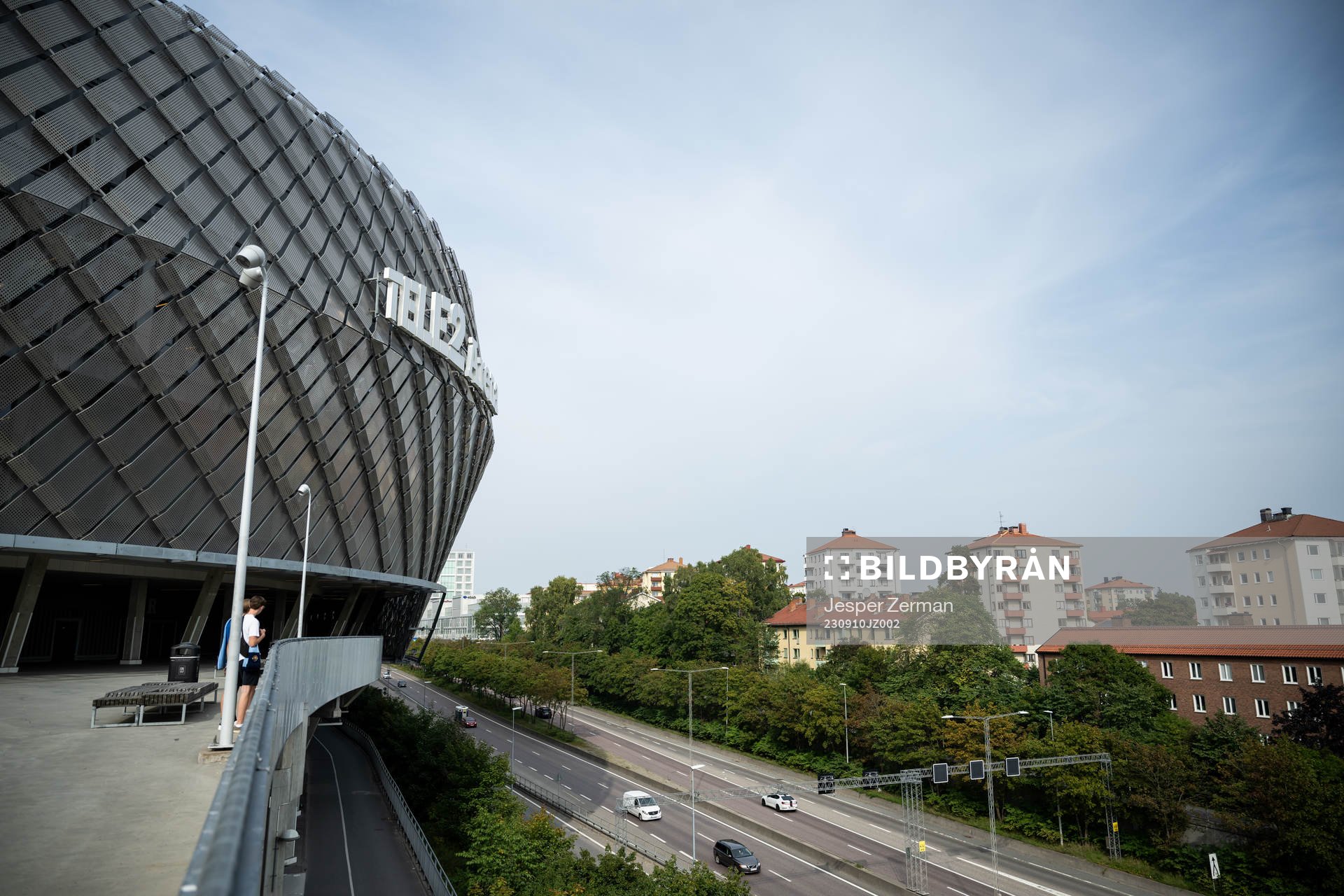 Exteriör vy av Tele2 Arena