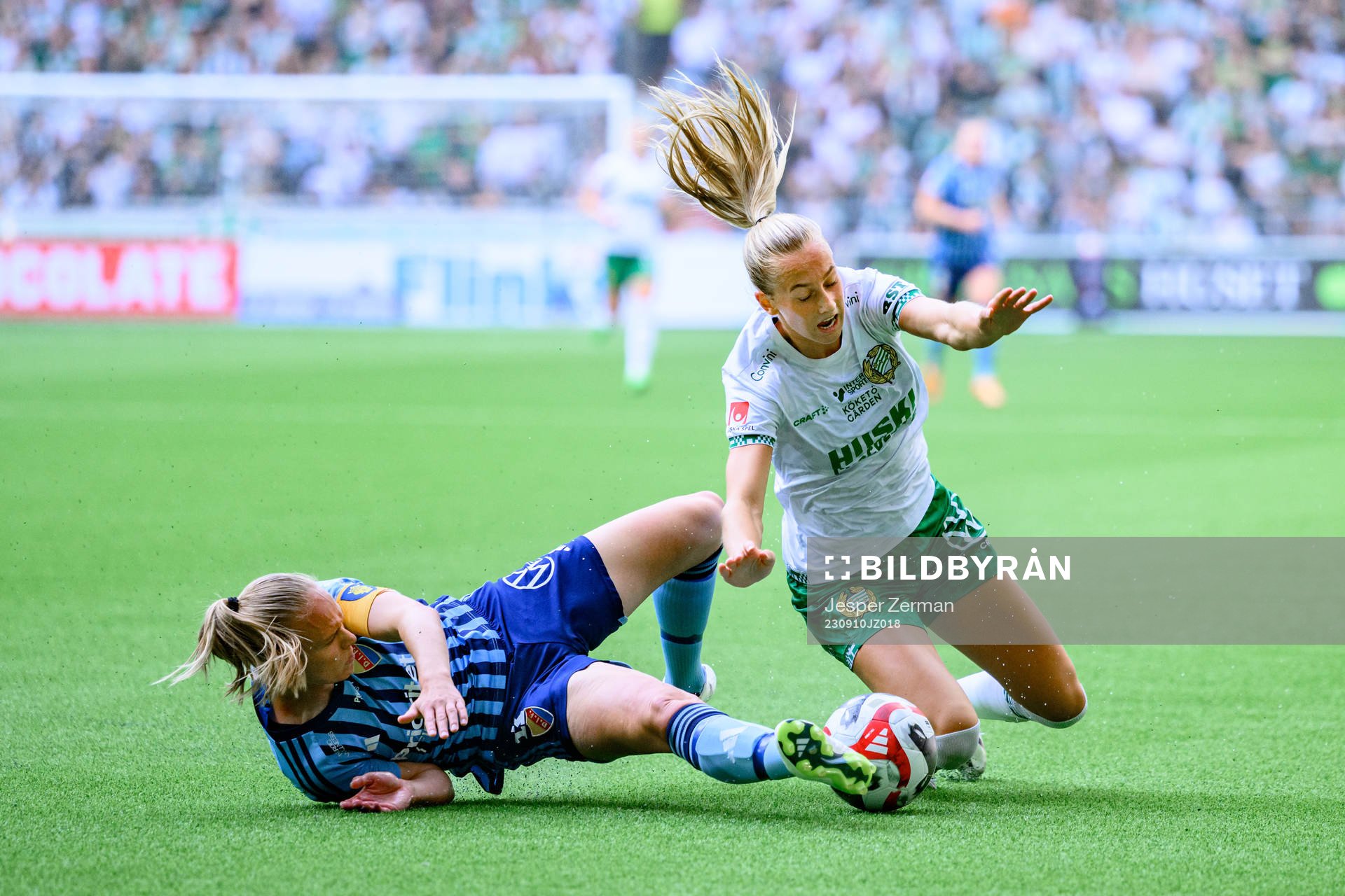 Djurgårdens Matilda Plan och Hammarbys Ellen Wangerheim