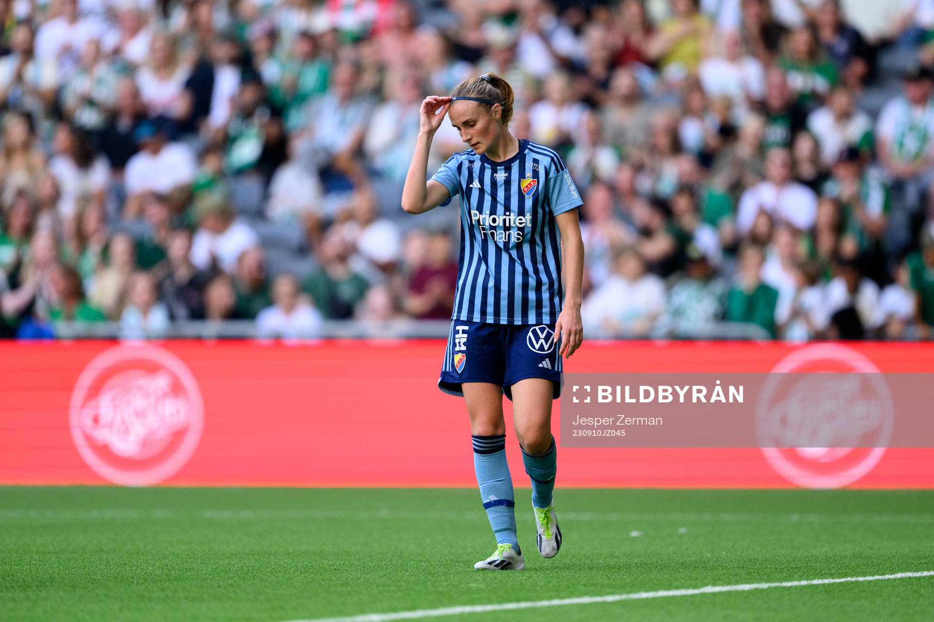 Djurgårdens Kamilla Lilhammer Karlsen deppar