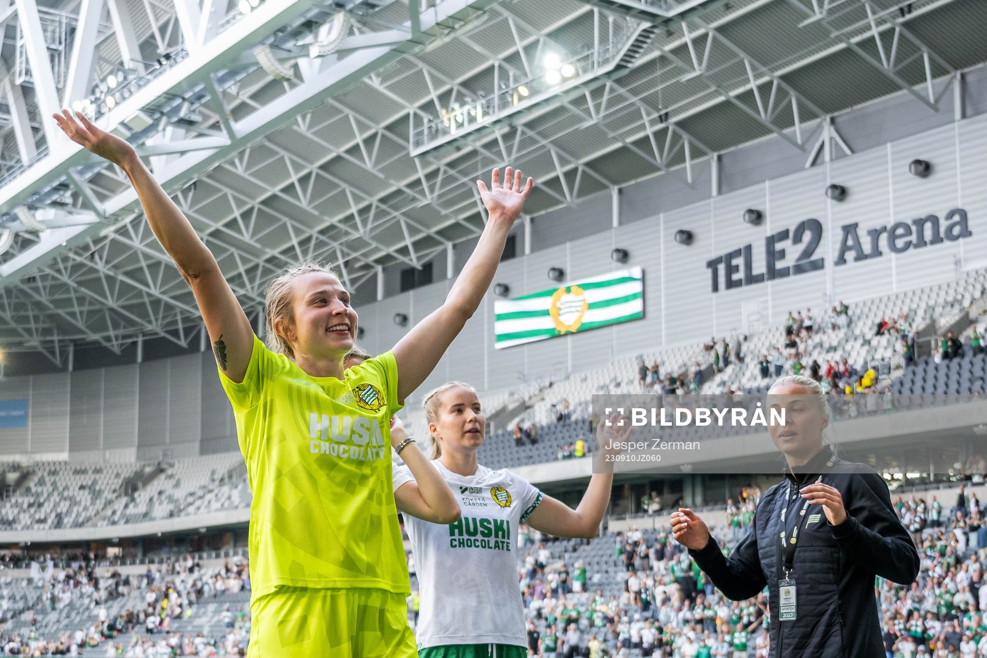 Hammarbys målvakt Anna Tamminen jublar