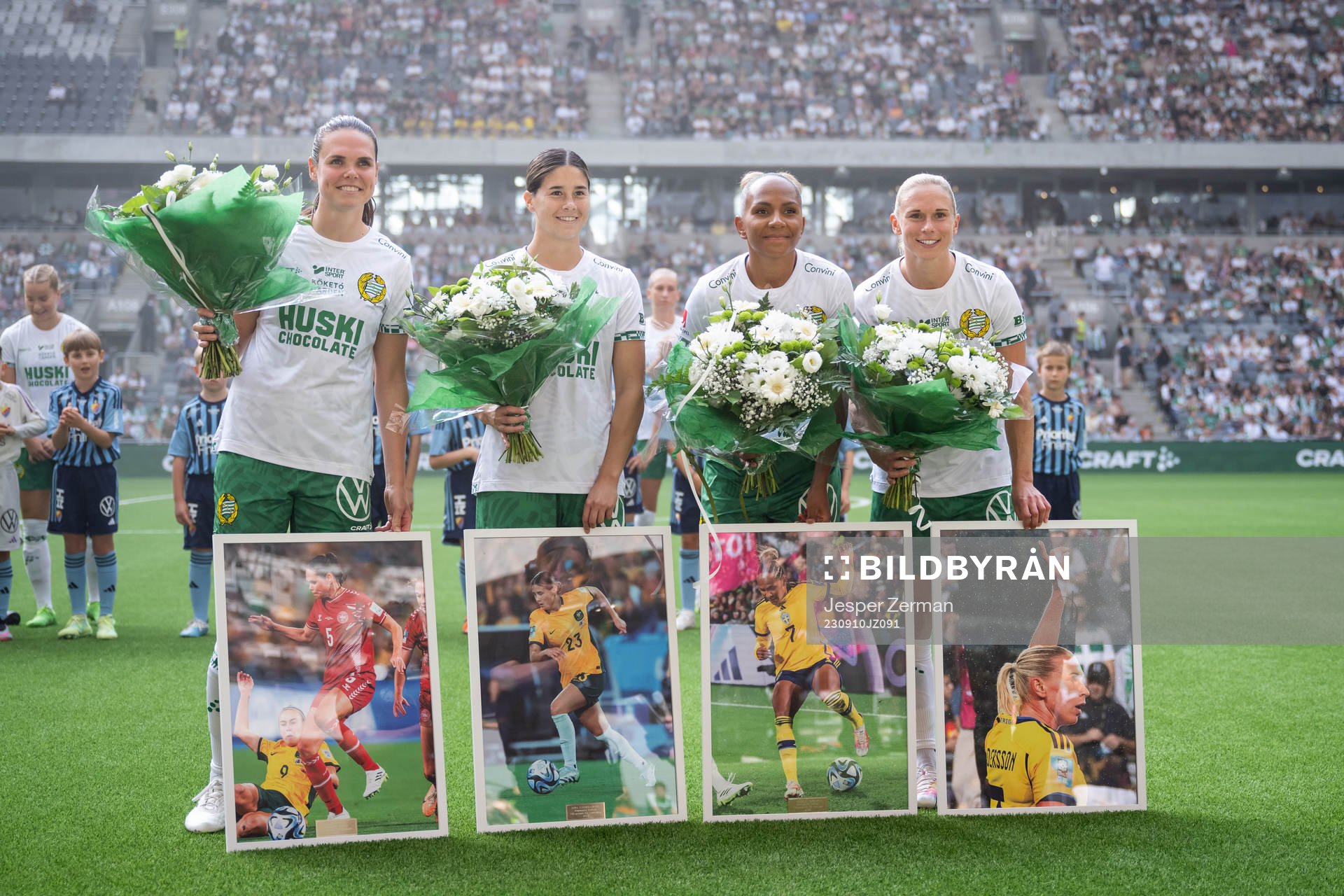 Hammarbys Simone Boye Sørensen, Kyra Cooney-Cross, Madelen