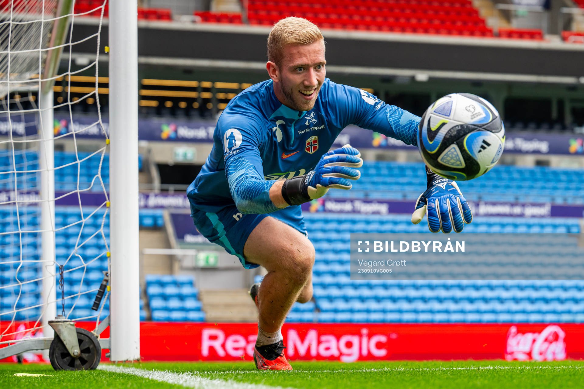 Goalkeeper Egil Selvik of the Norwegian national football