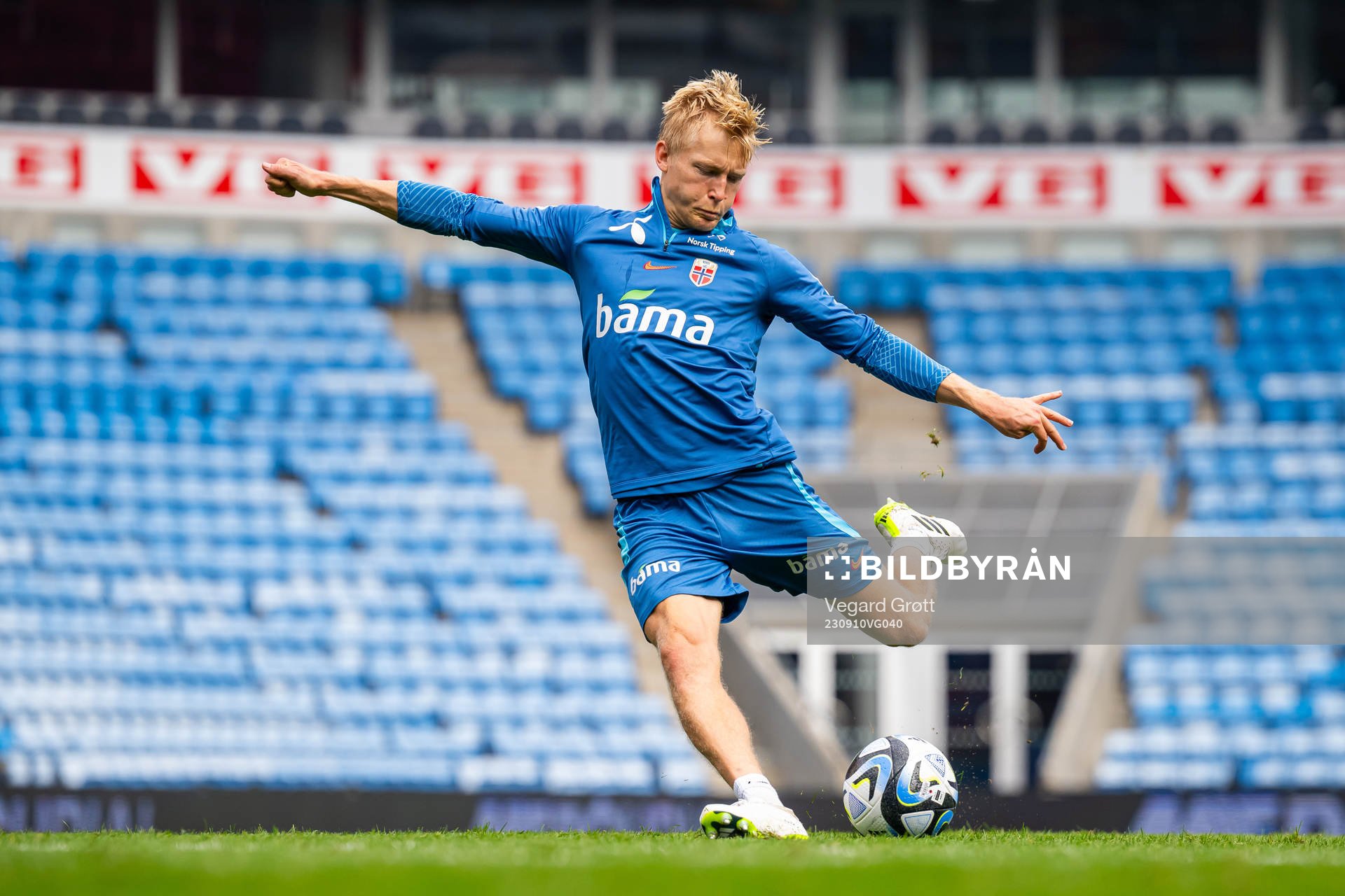 Birger Meling of the Norwegian national football team