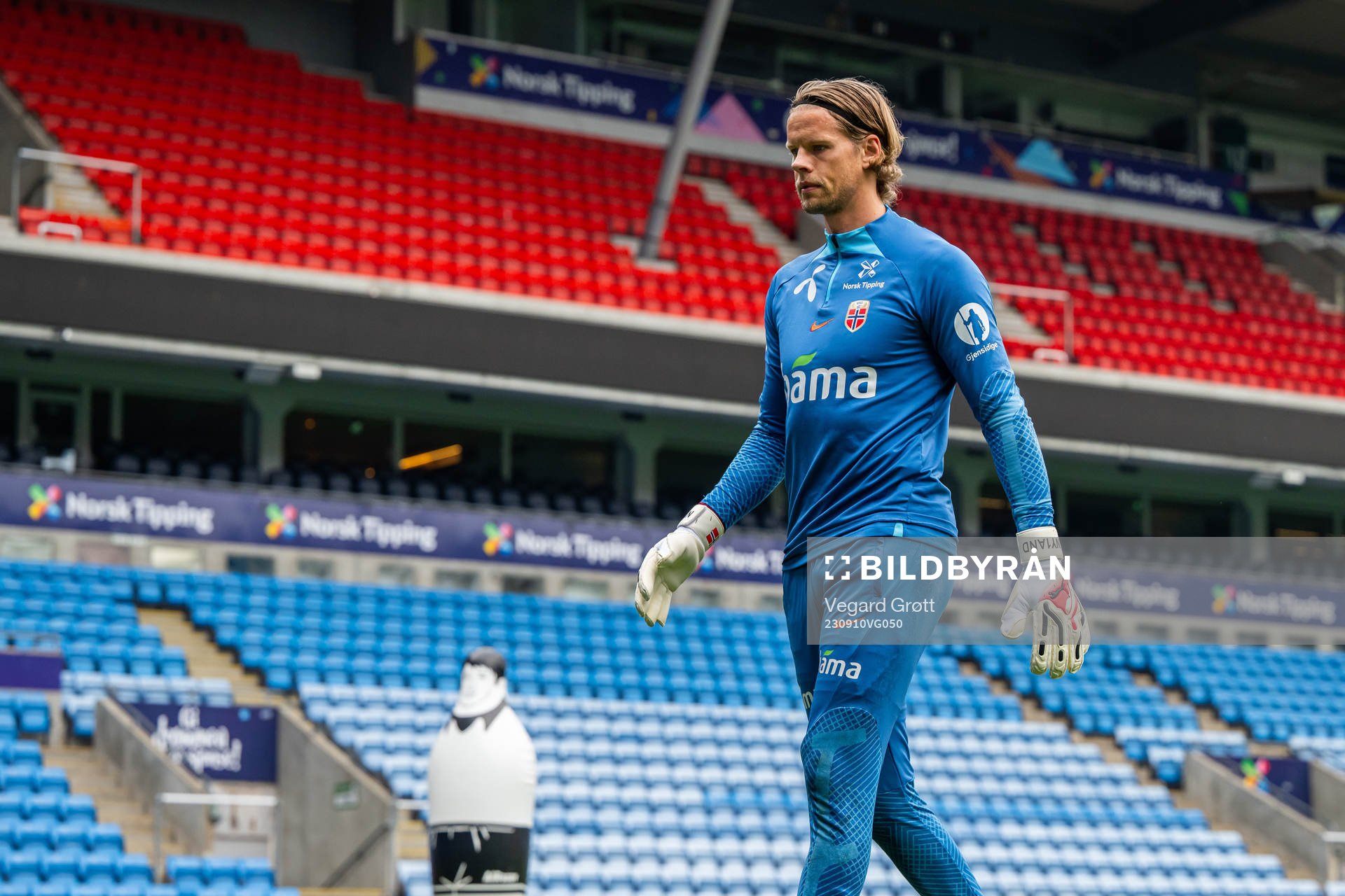 Goalkeeper Ørjan Håskjold Nyland of the Norwegian