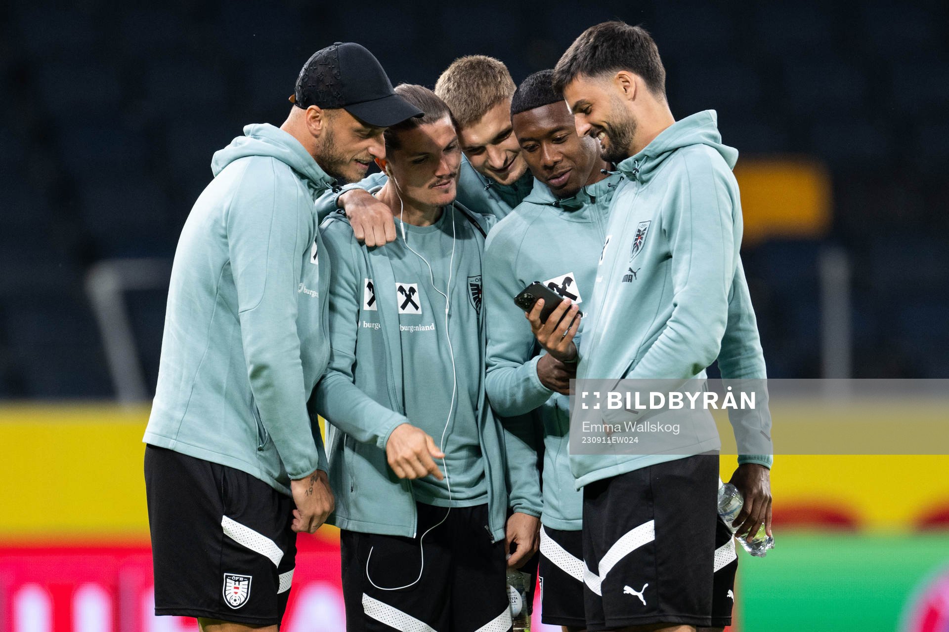 Marko Arnautović, Marcel Sabitzer, David Alaba and Florian