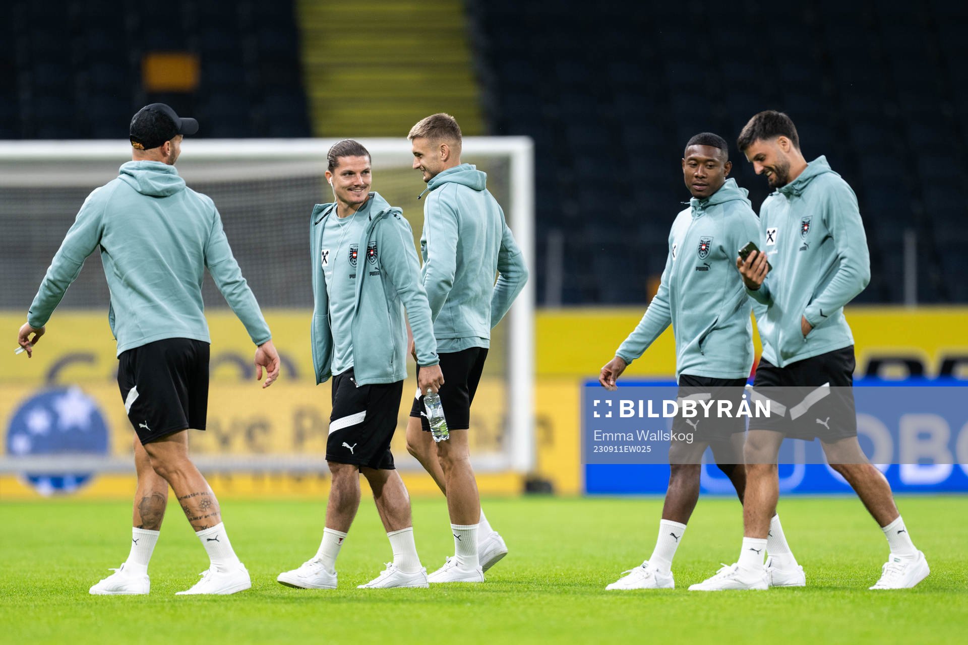 Marko Arnautović, Marcel Sabitzer, David Alaba and Florian
