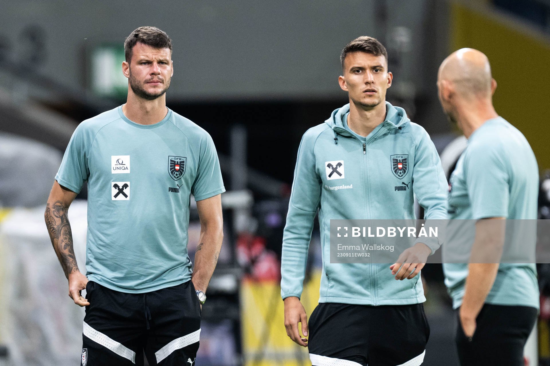 Goalkeeper Daniel Bachmann and Dejan Ljubicic of the