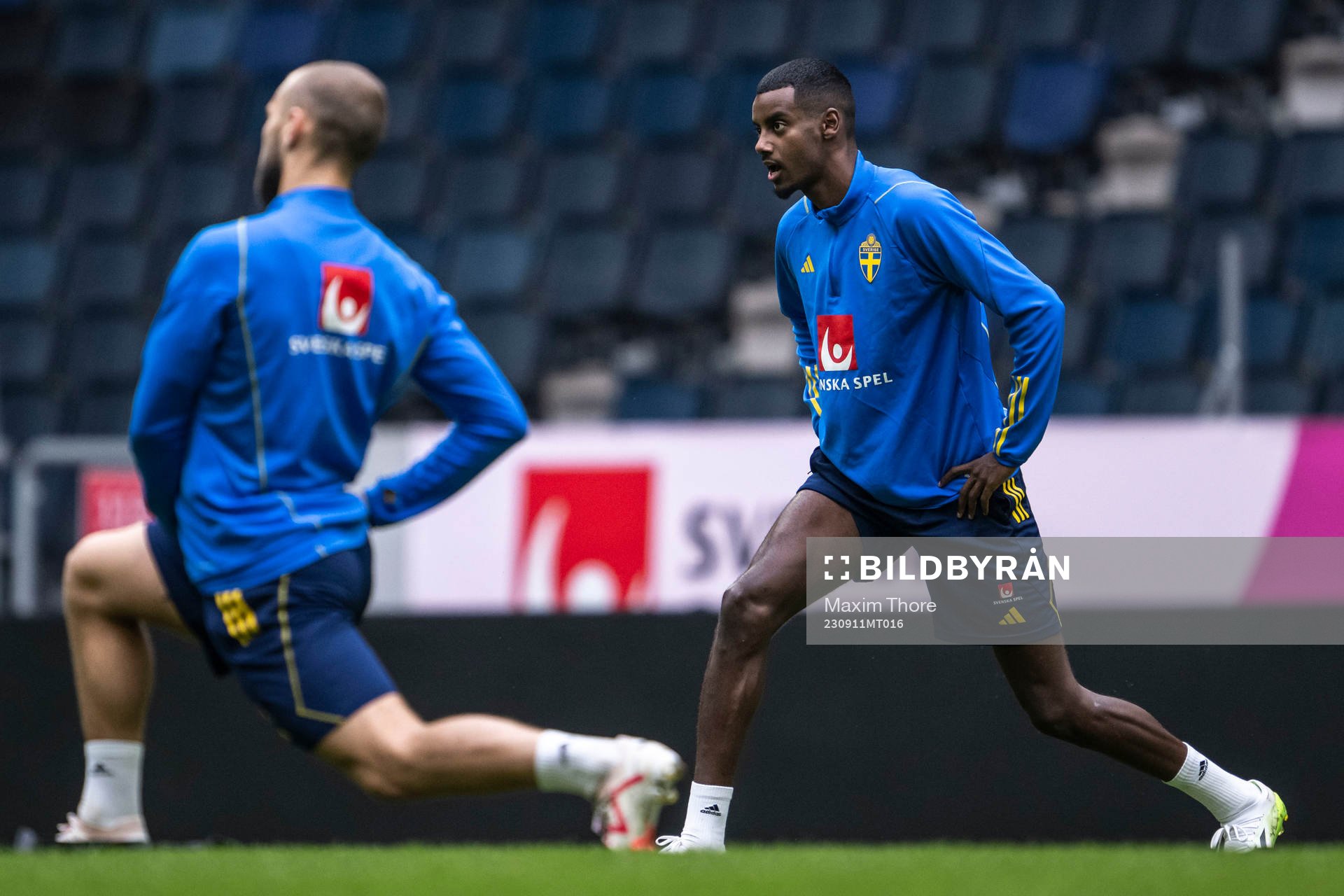 Alexander Isak of the Swedish national football team at a