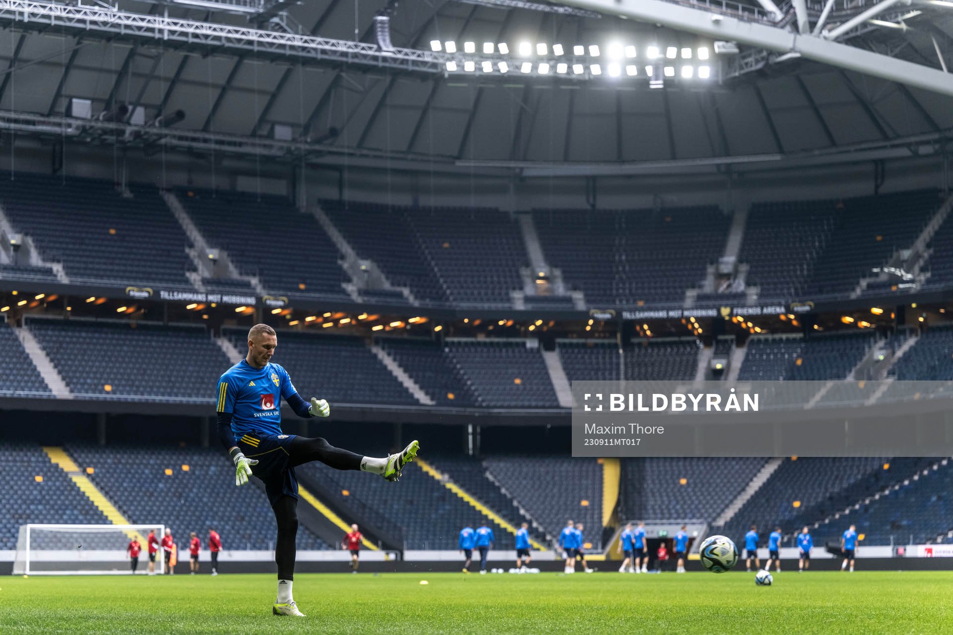 Goalkeeper Robin Olsen of the Swedish national football