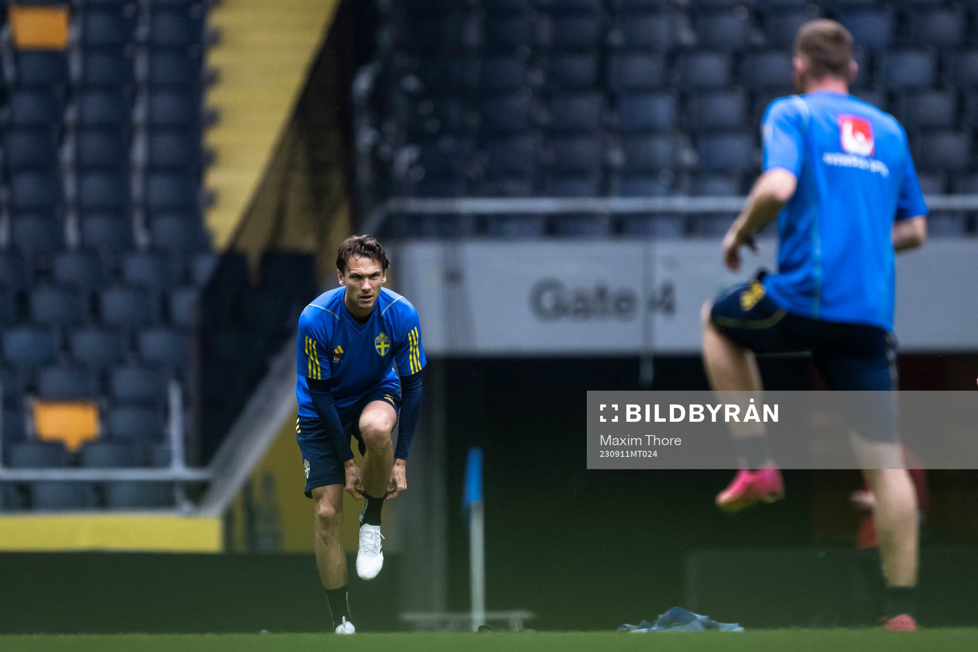 Albin Ekdal of the Swedish national football team at a