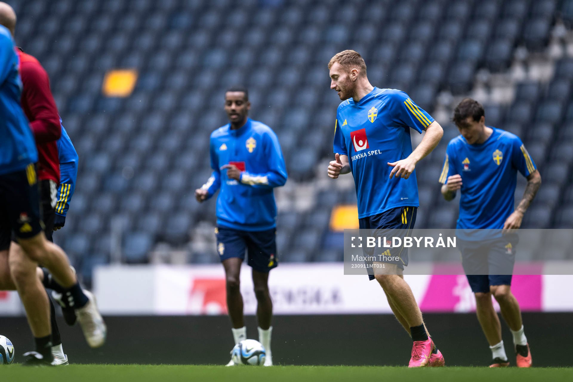 Dejan Kulusevski of the Swedish national football team at a