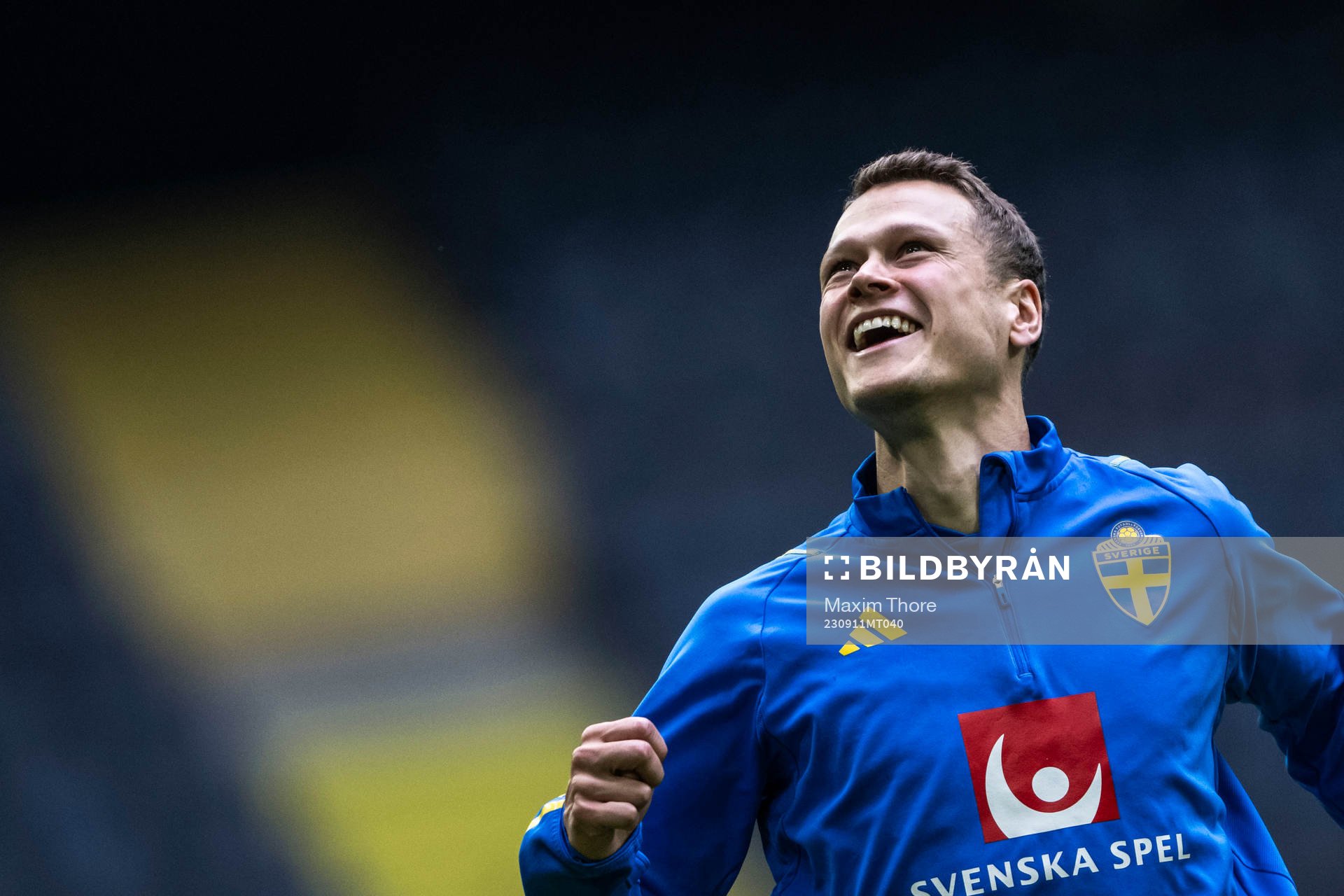 Viktor Claesson of the Swedish national football team at a