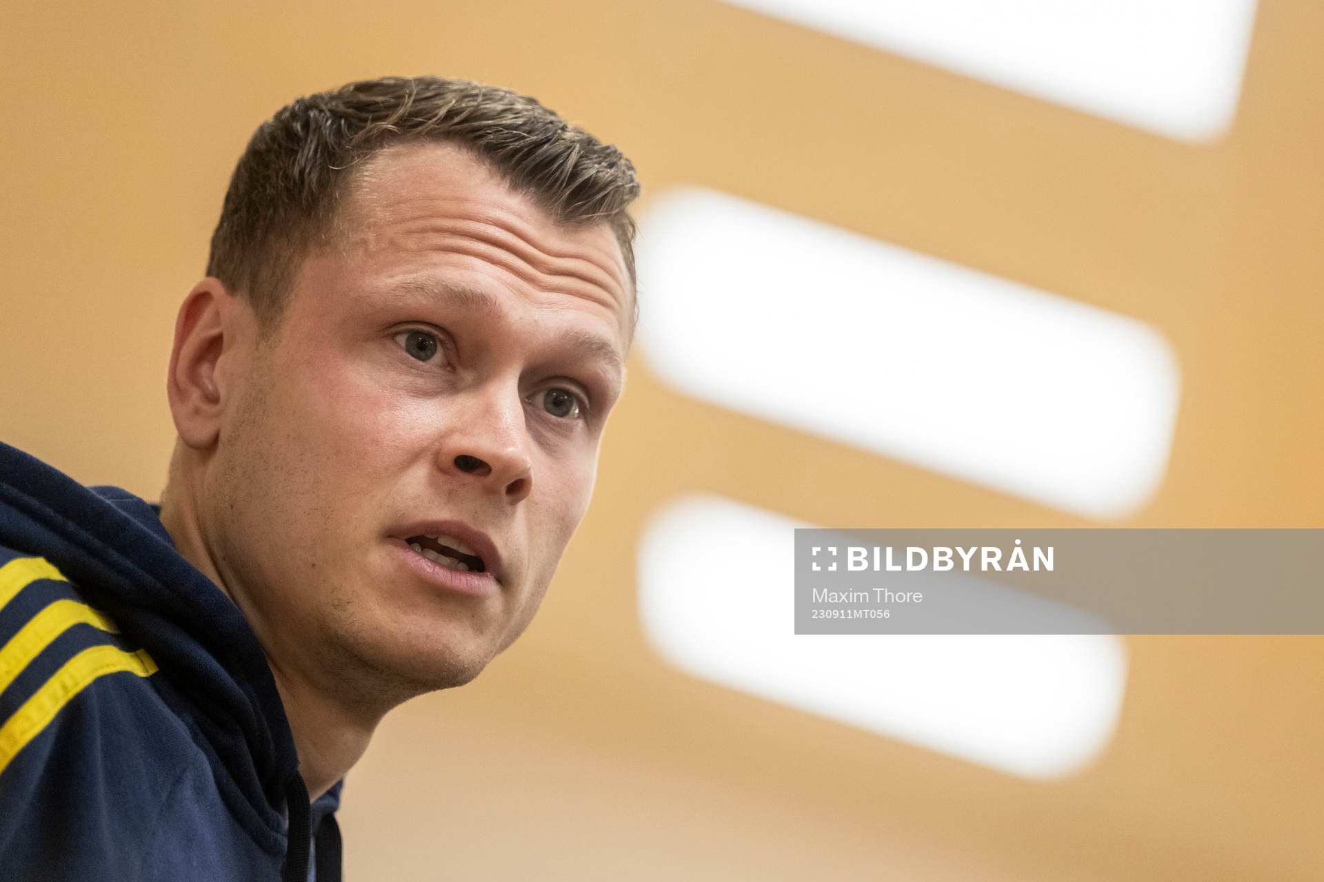 Viktor Claesson of the Swedish national football team at a