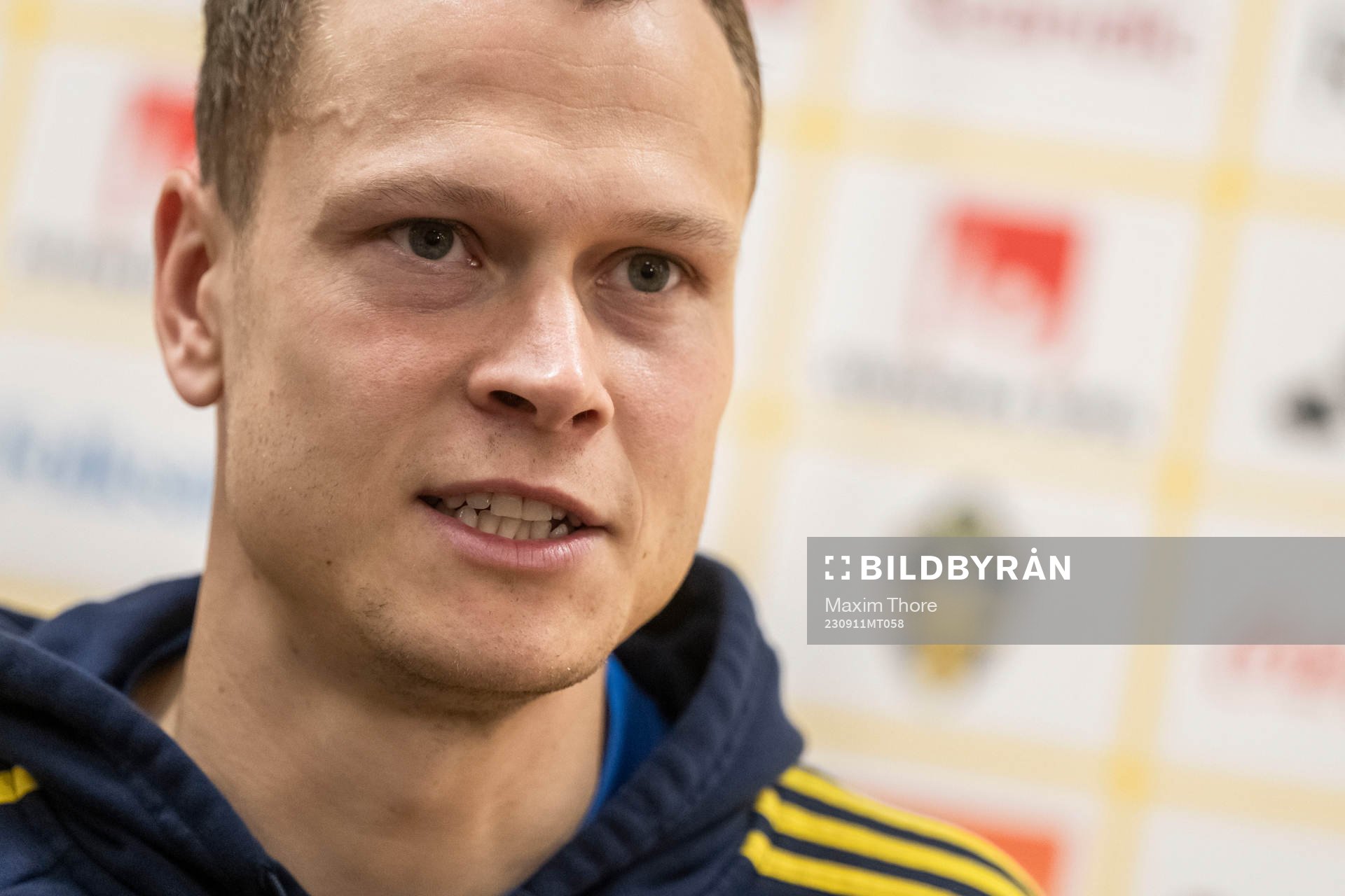Viktor Claesson of the Swedish national football team at a