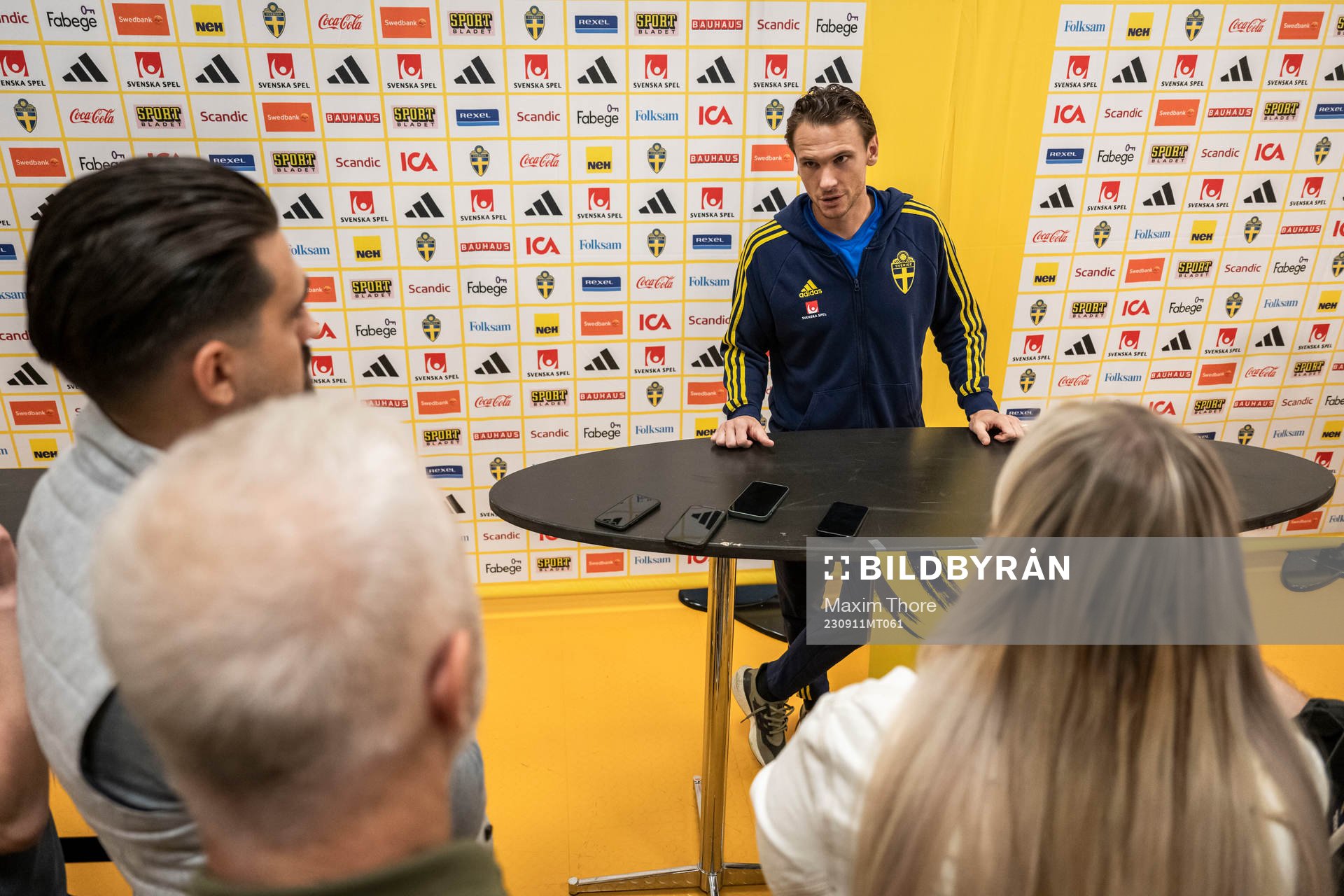 Albin Ekdal of the Swedish national football team at a