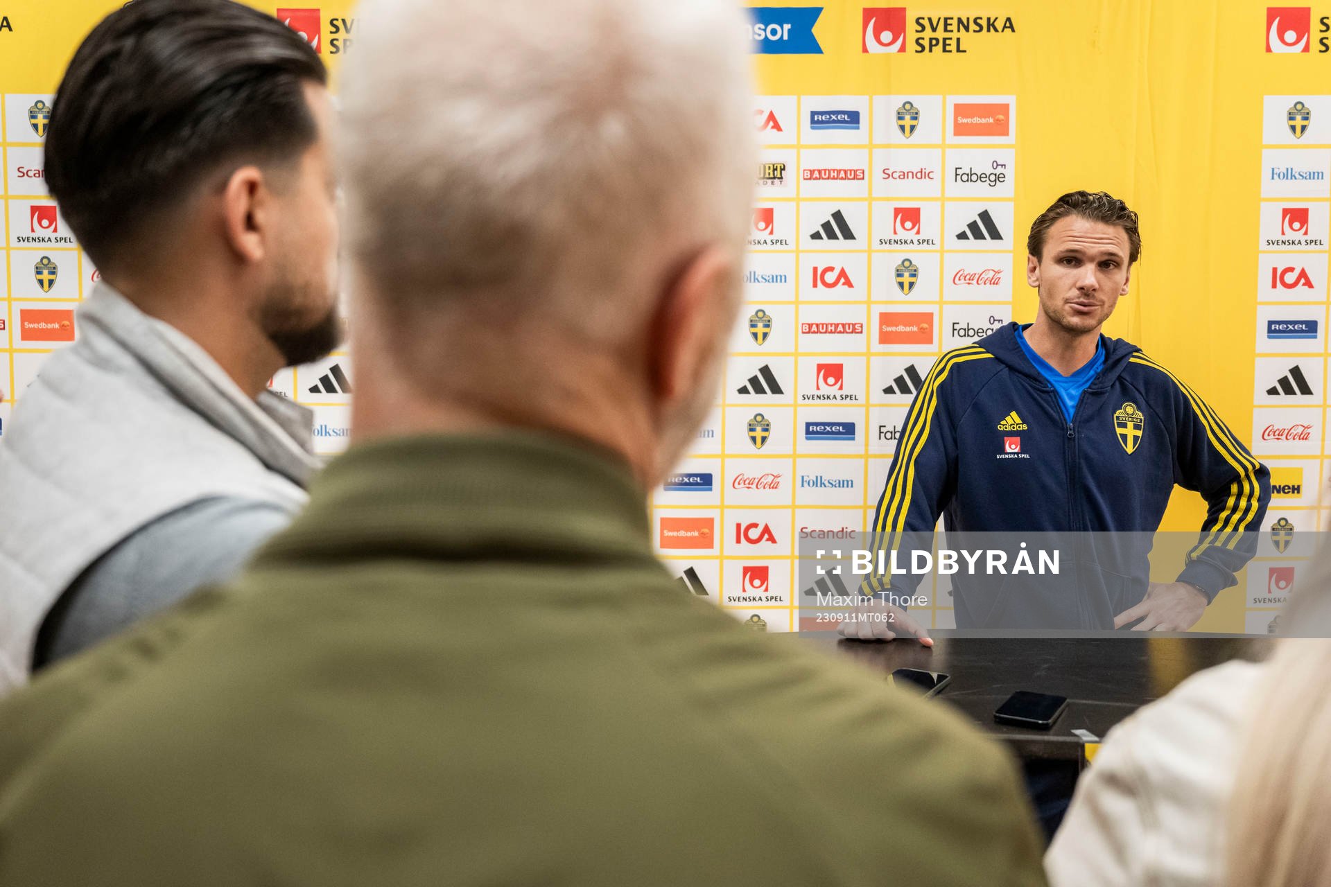 Albin Ekdal of the Swedish national football team at a