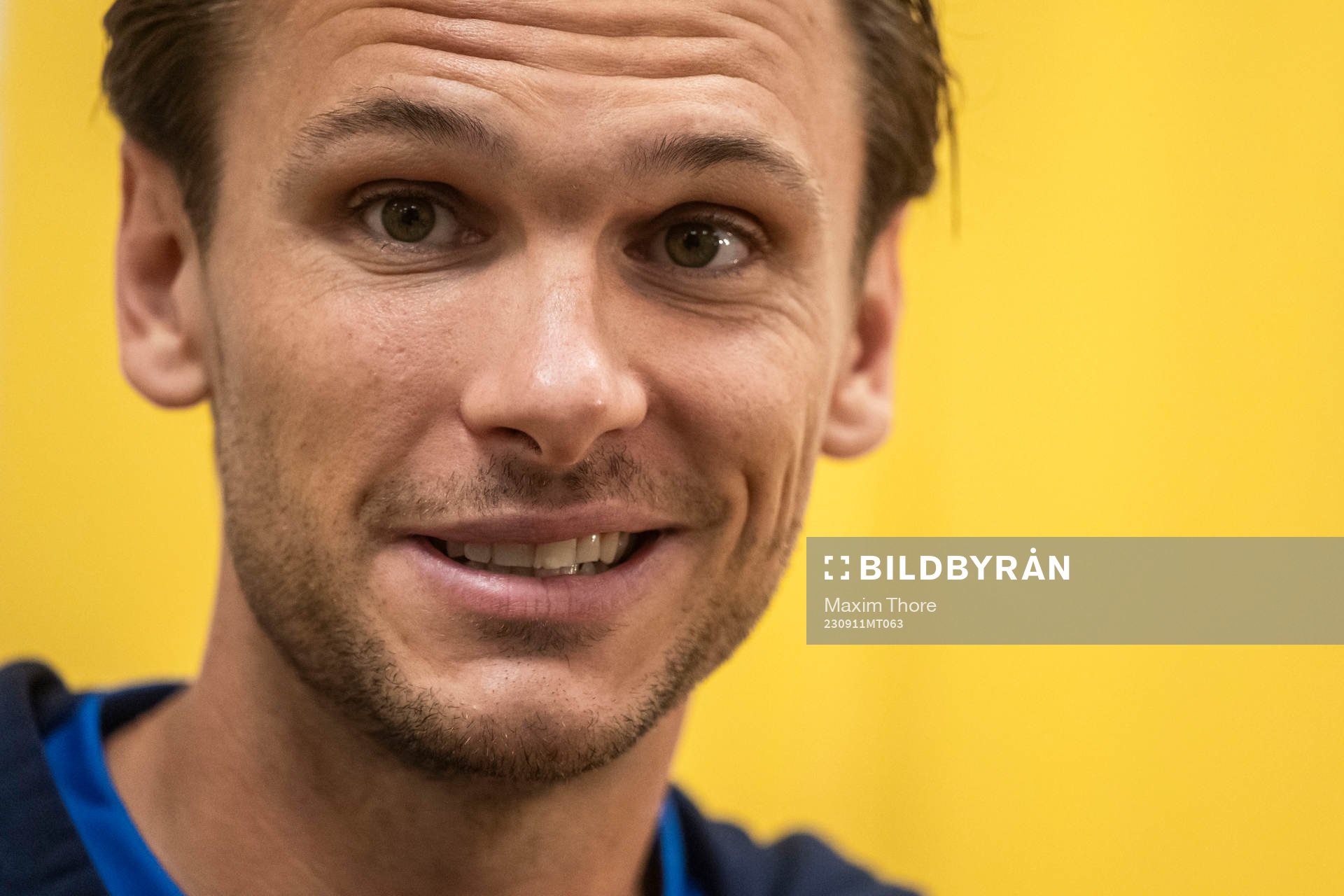 Albin Ekdal of the Swedish national football team at a