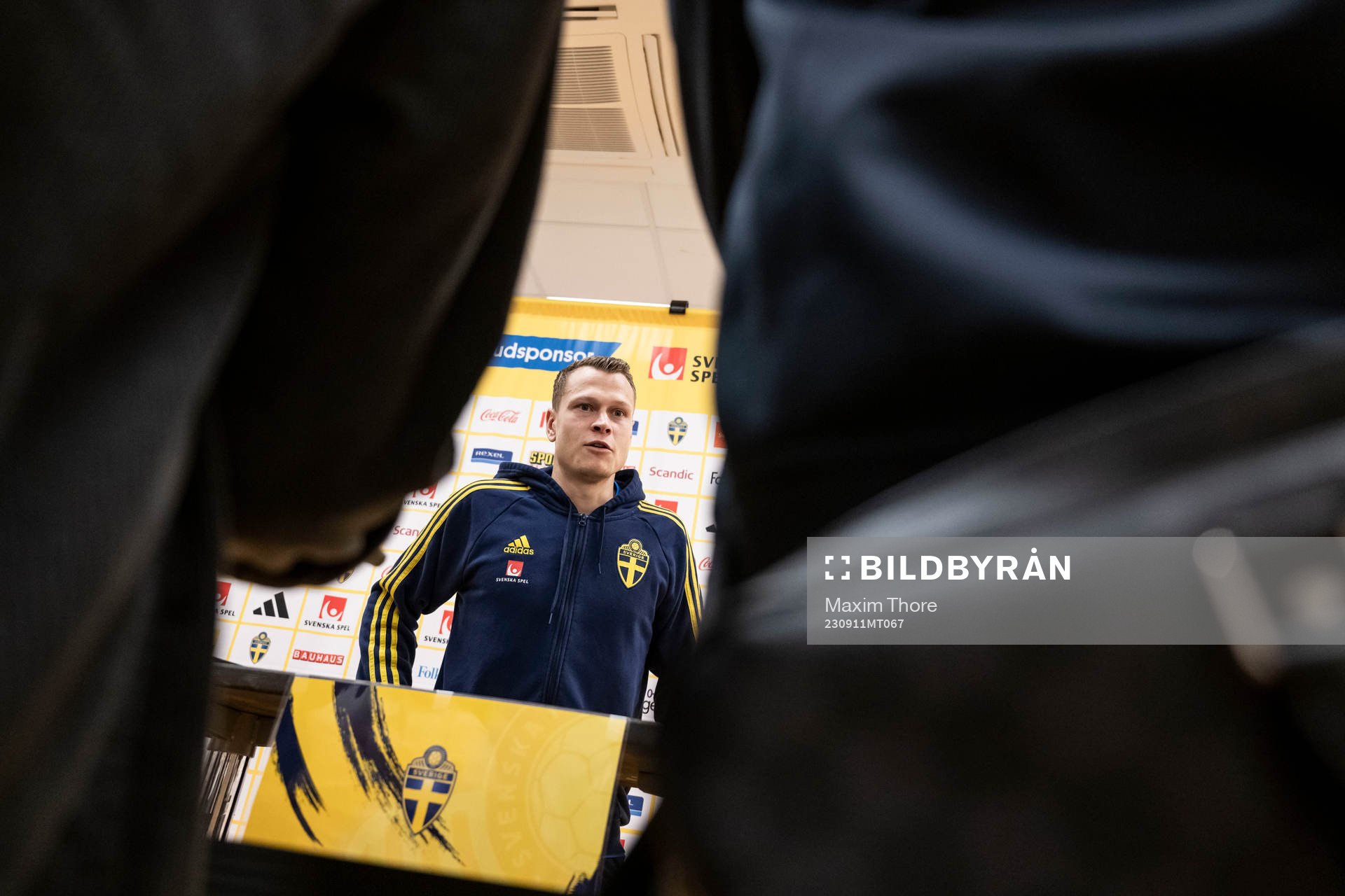Viktor Claesson of the Swedish national football team at a