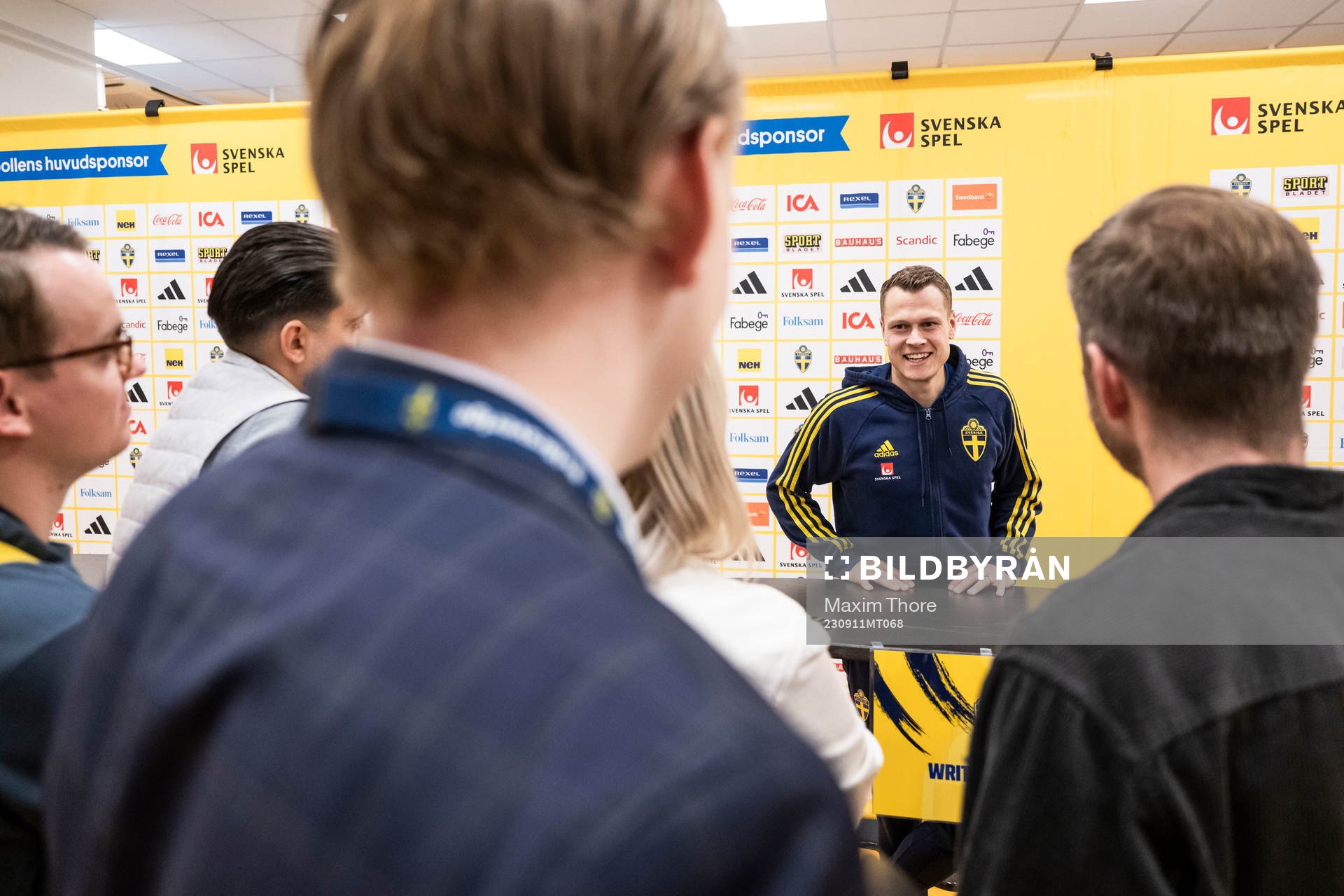 Viktor Claesson of the Swedish national football team at a