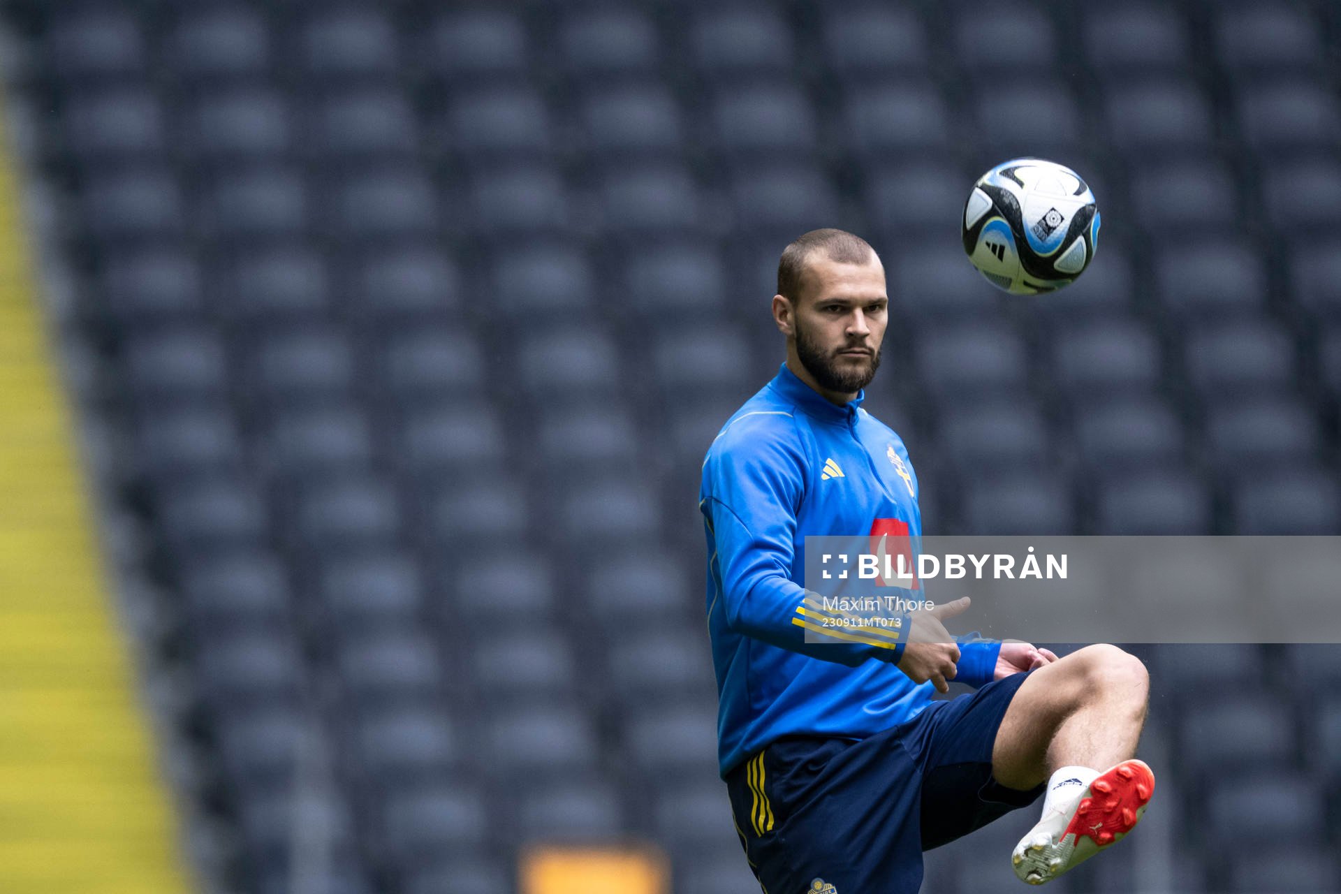 Jesper Karlström of the Swedish national football team at