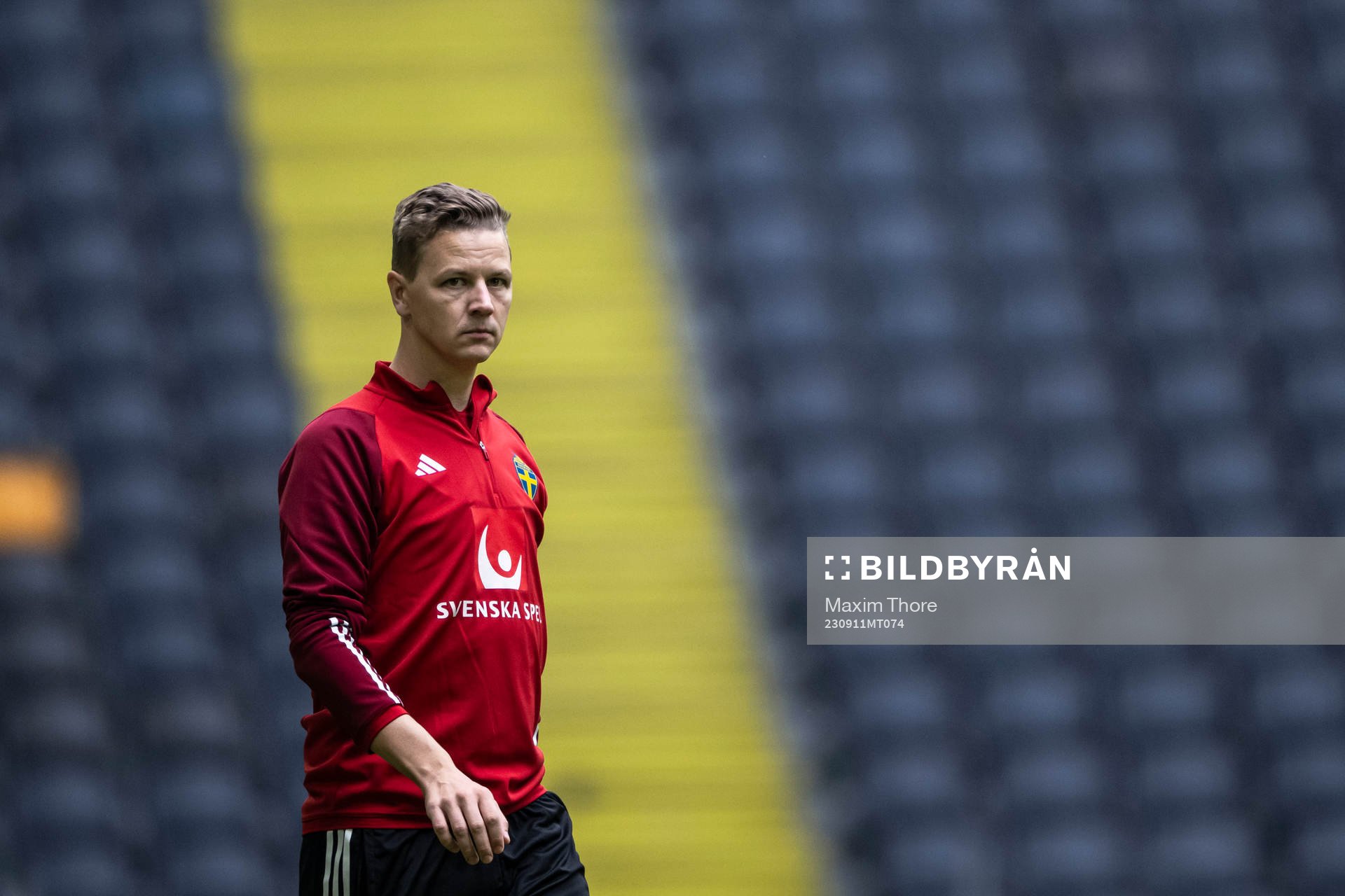 Goalkeeper coach Maths Elfvendal of the Swedish national