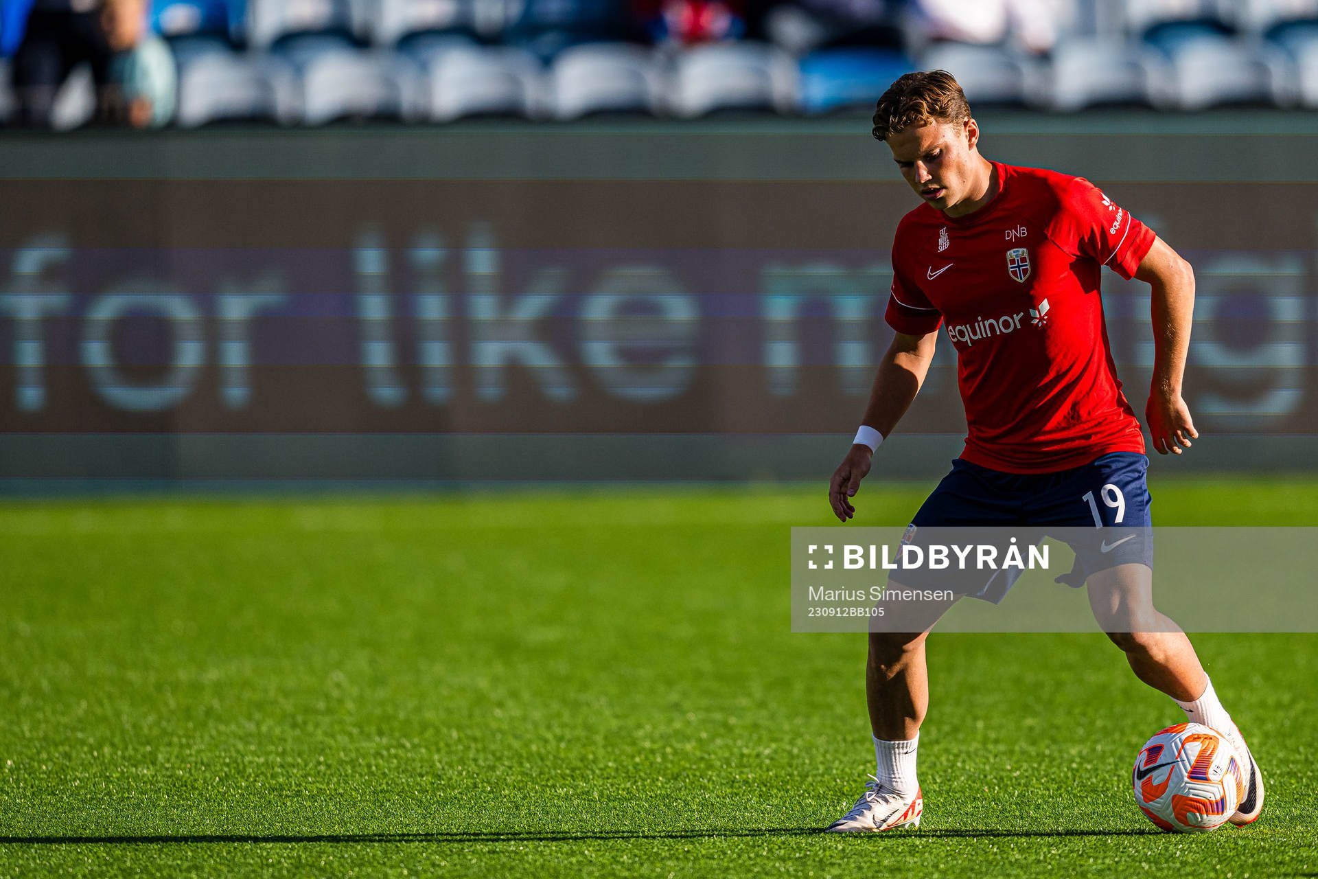 Kristian Fredrik Malt Arnstad of Norway warms up