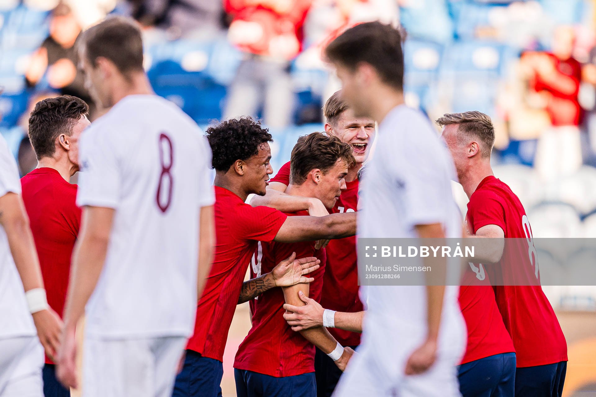 Kristian Fredrik Malt Arnstad of Norway celebrates