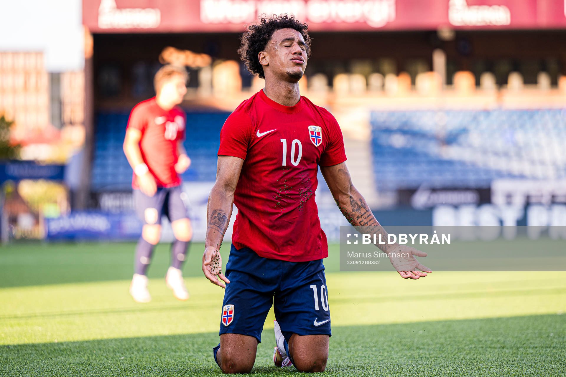 Oscar Bobb of Norway looks dejected