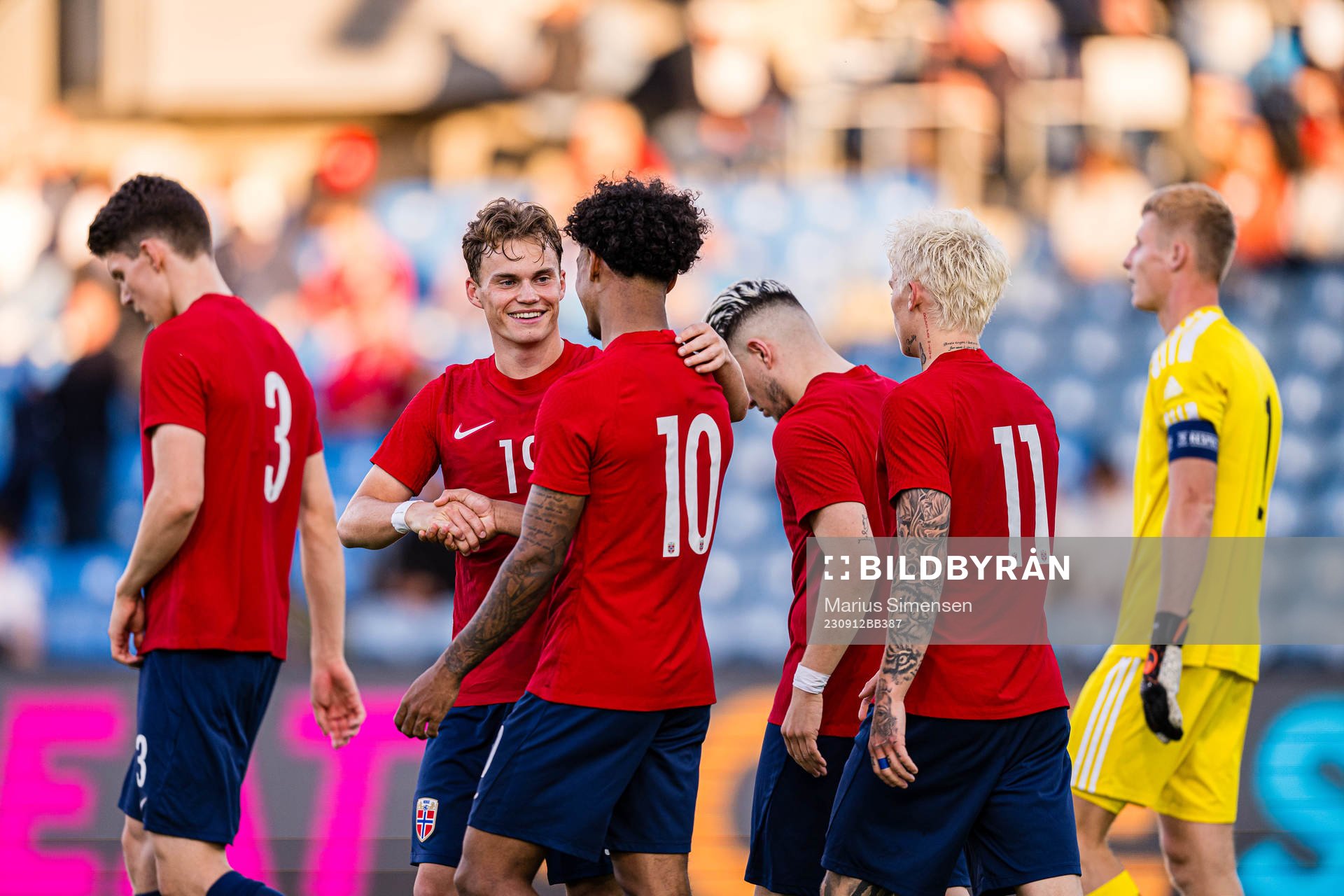 Kristian Fredrik Malt Arnstad of Norway celebrates