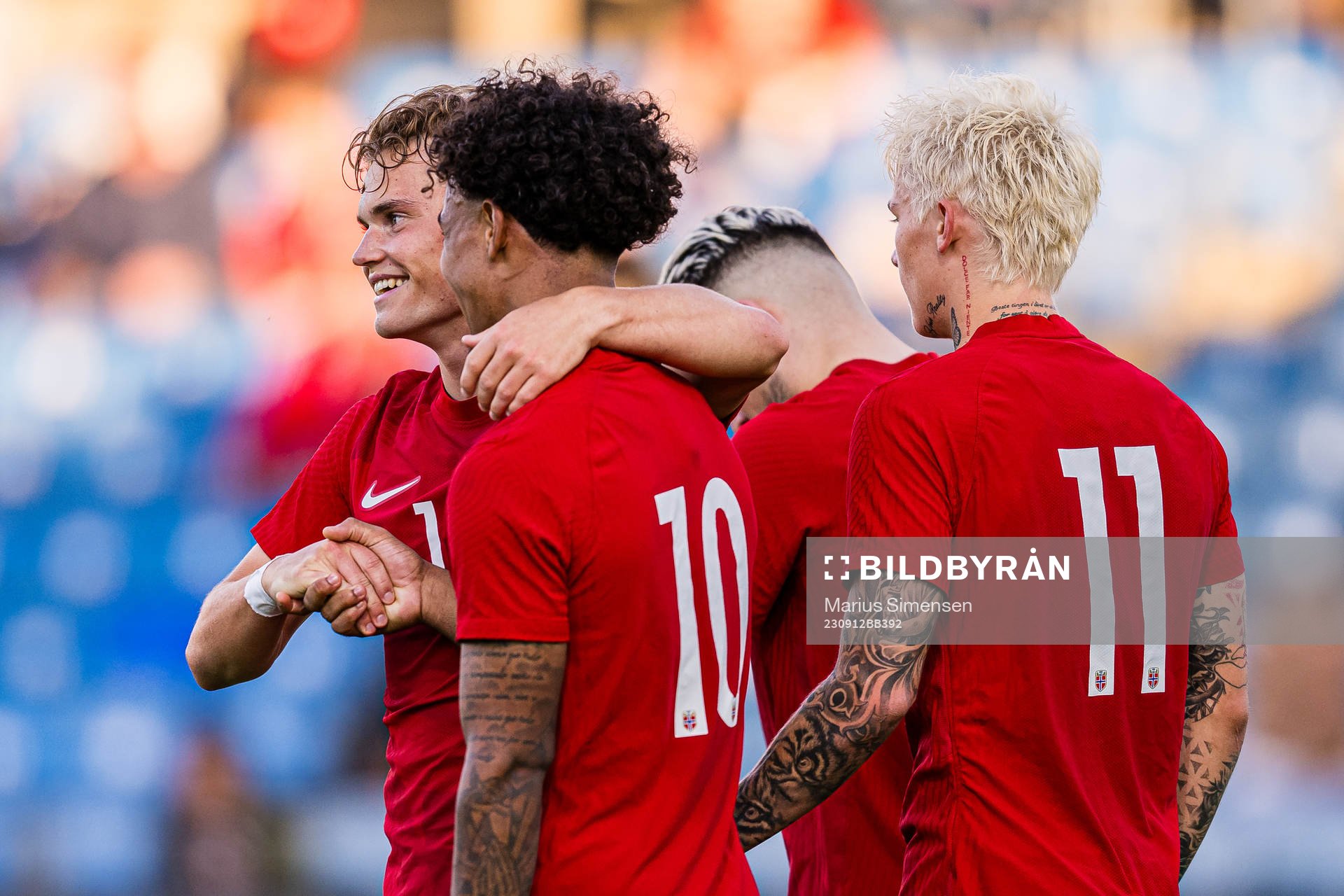 Kristian Fredrik Malt Arnstad of Norway celebrates