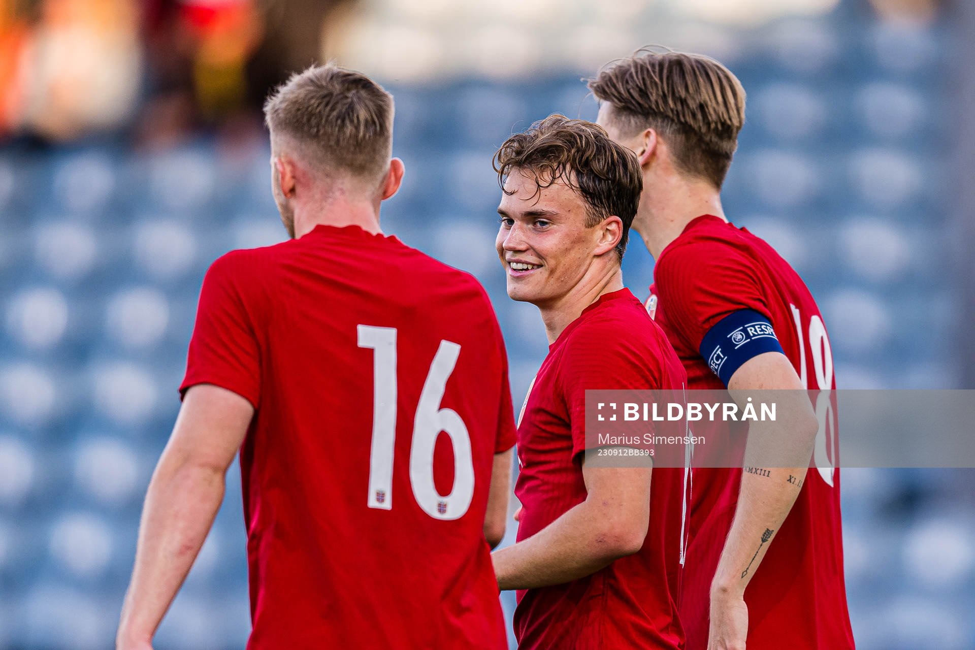 Kristian Fredrik Malt Arnstad of Norway celebrates