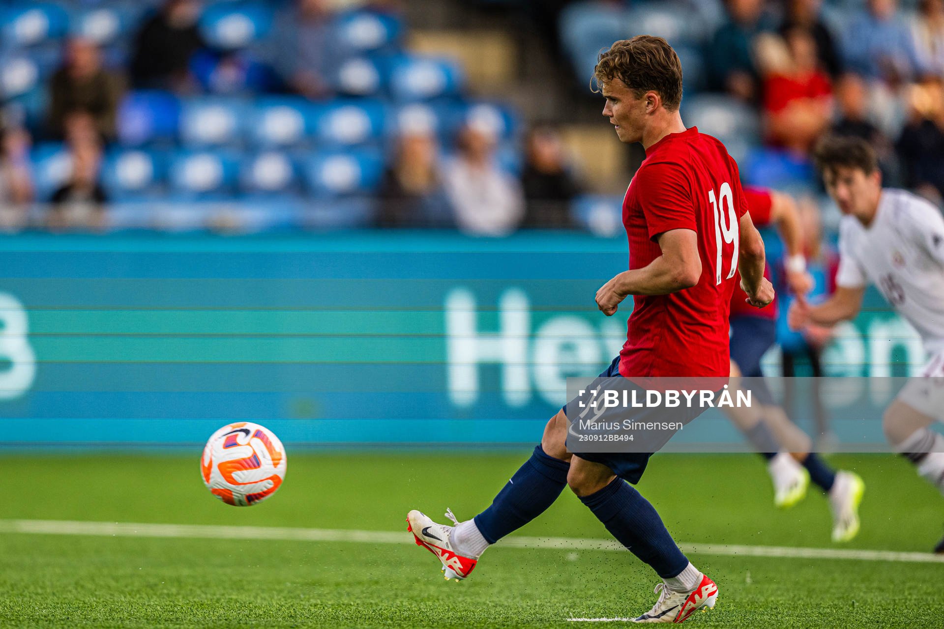 Kristian Fredrik Malt Arnstad of Norway scores the 3-0 goal