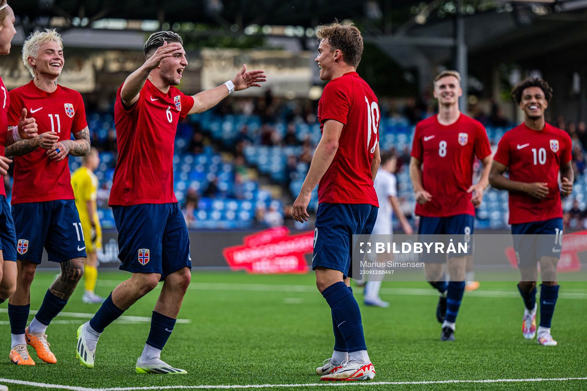 Kristian Fredrik Malt Arnstad of Norway celebrates