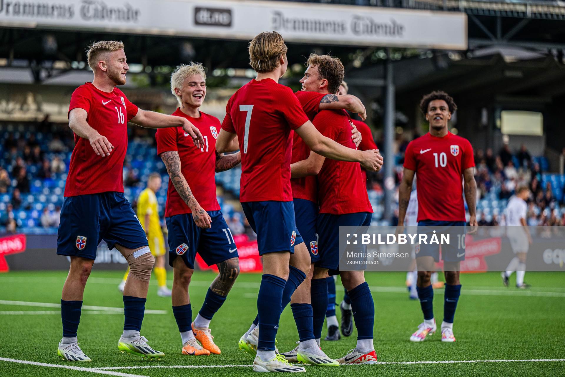Kristian Fredrik Malt Arnstad of Norway celebrates