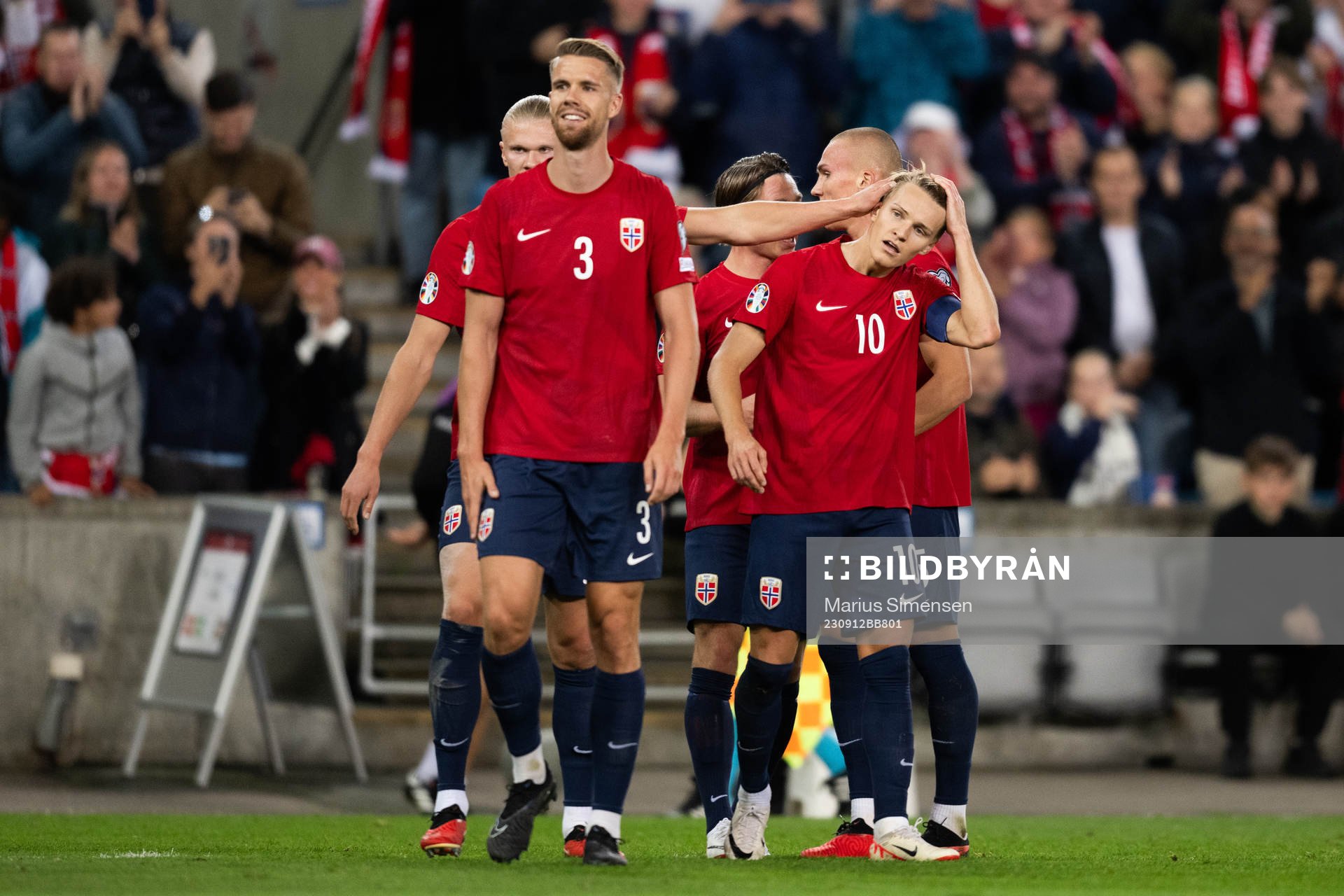 Martin Ødegaard of Norway celebrates