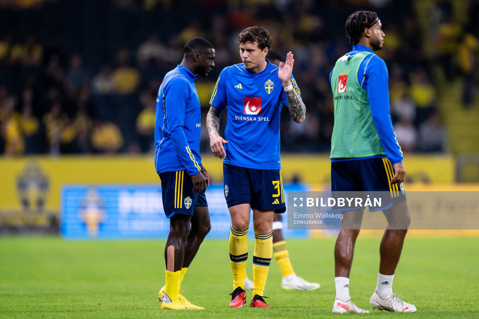 Ken Sema and Victor Nilsson Lindelöf of Sweden